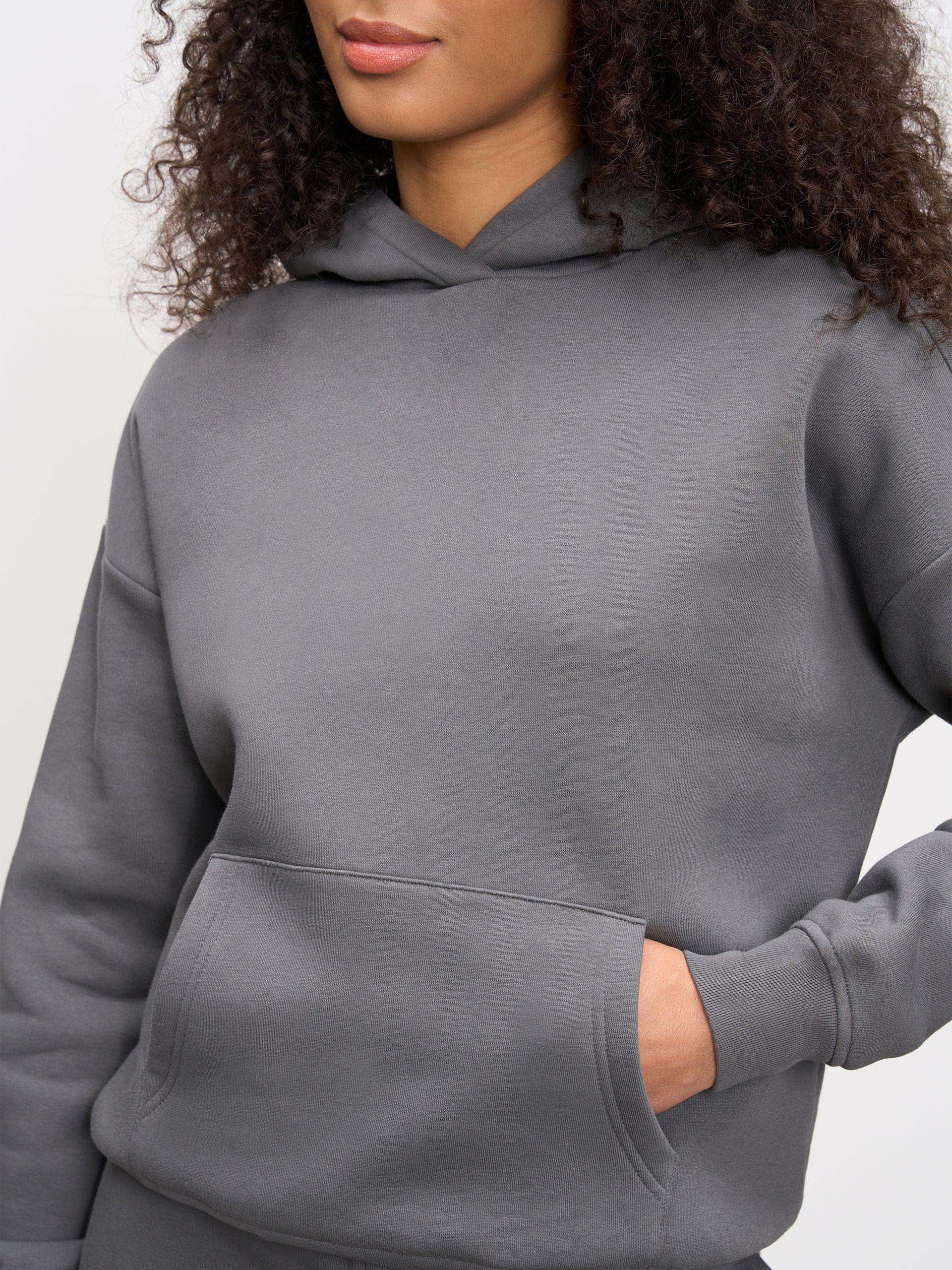Womens Neoprene Hoodie in Grey - Image 3