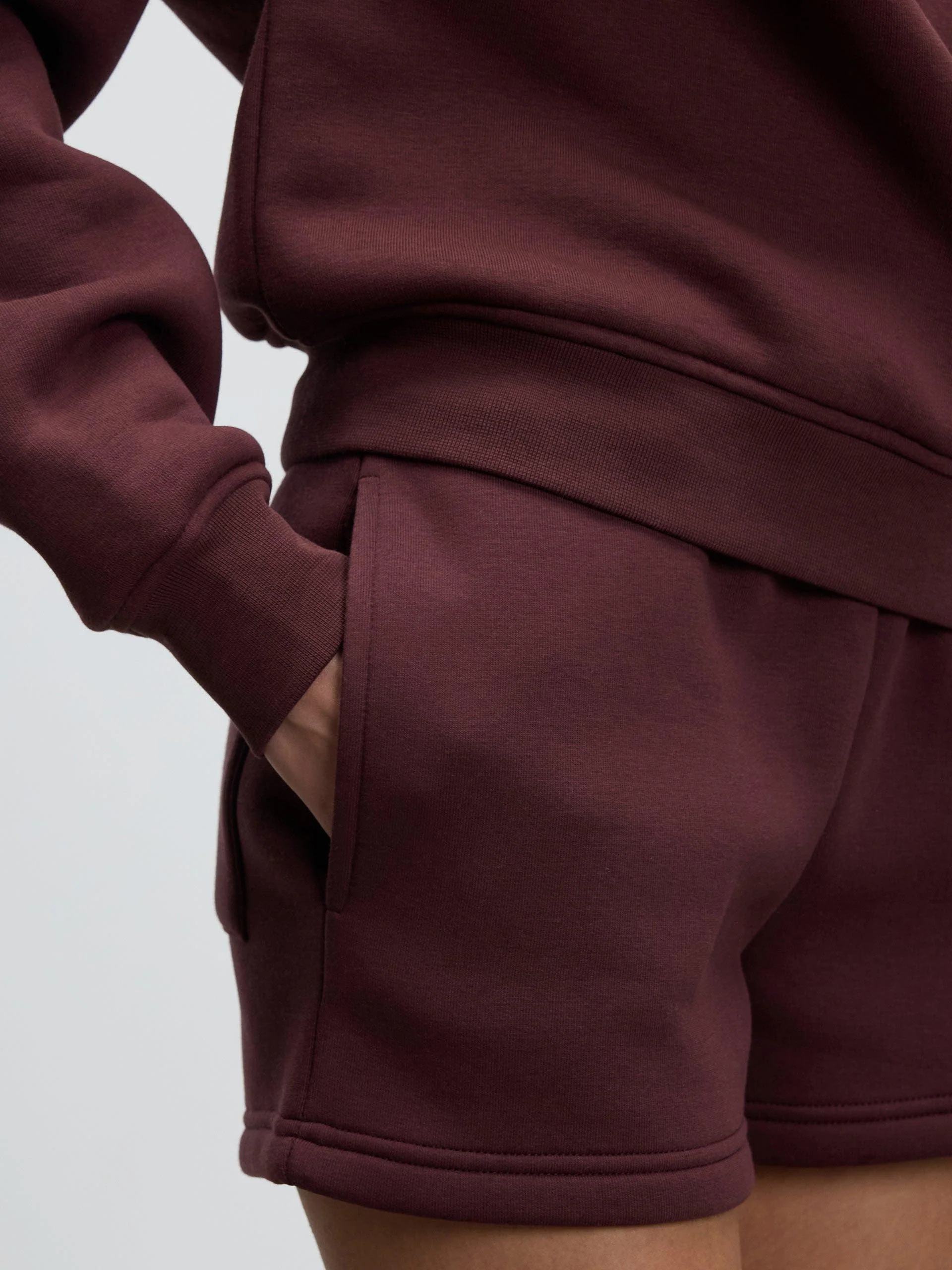 Womens Neoprene Long Sleeve Polo Shirt in Burgundy - Image 5