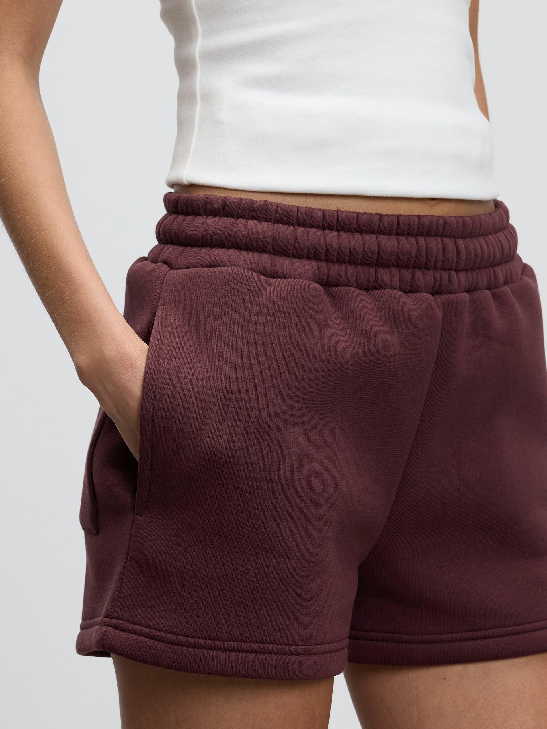 Womens Neoprene Short in Burgundy - Image 5