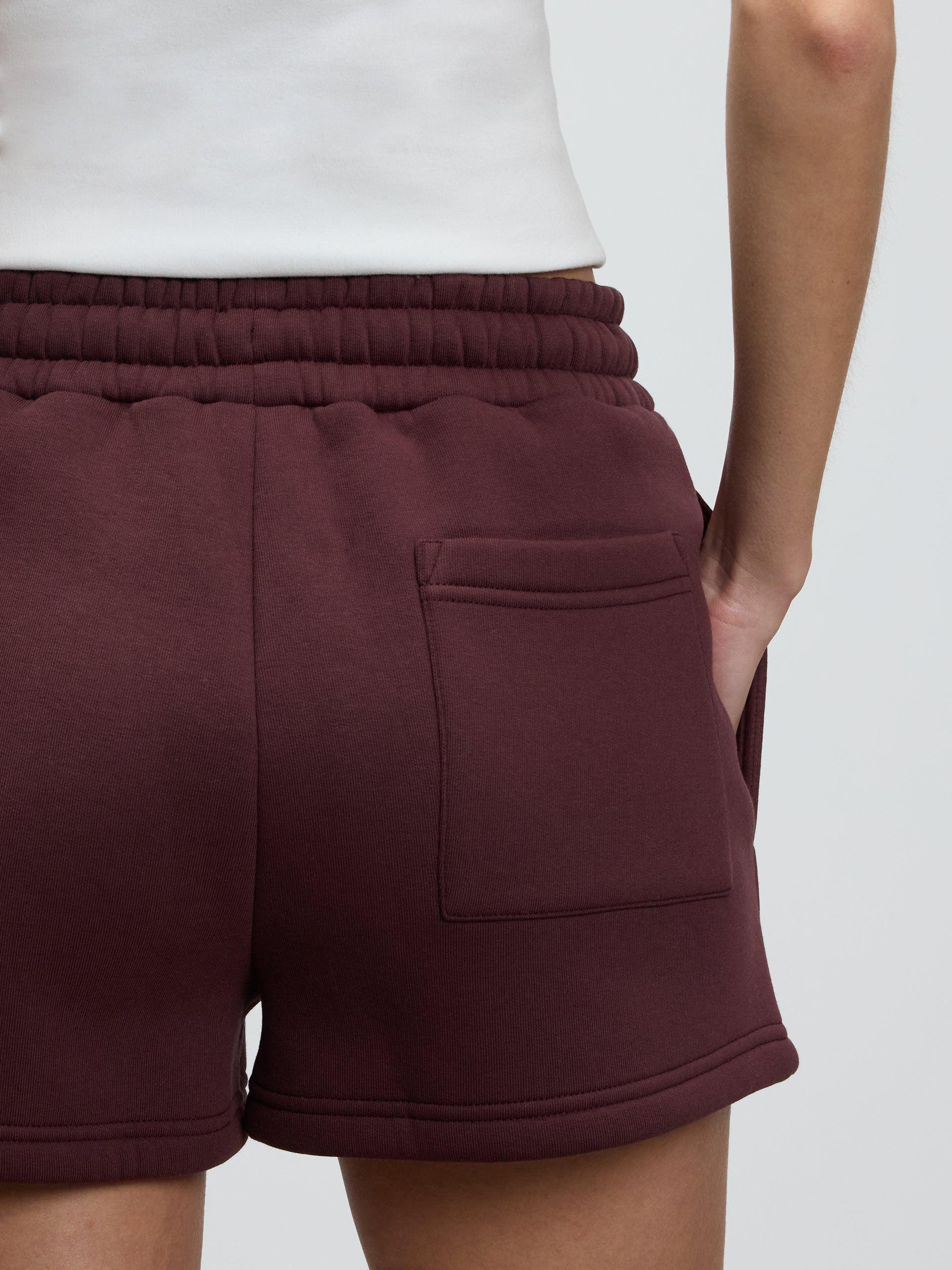 Womens Neoprene Short in Burgundy - Image 7