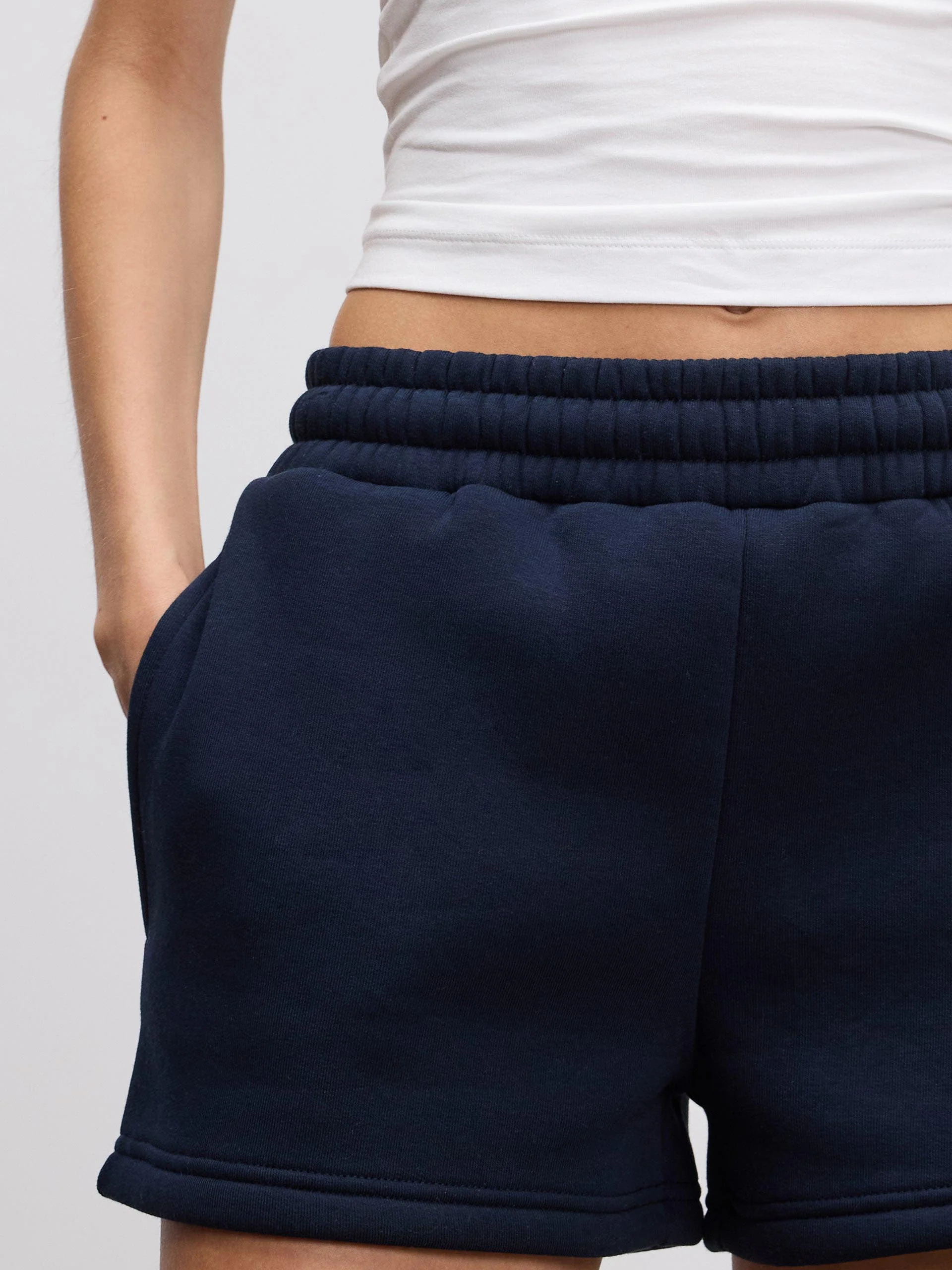 Womens Neoprene Short in Navy - Image 6