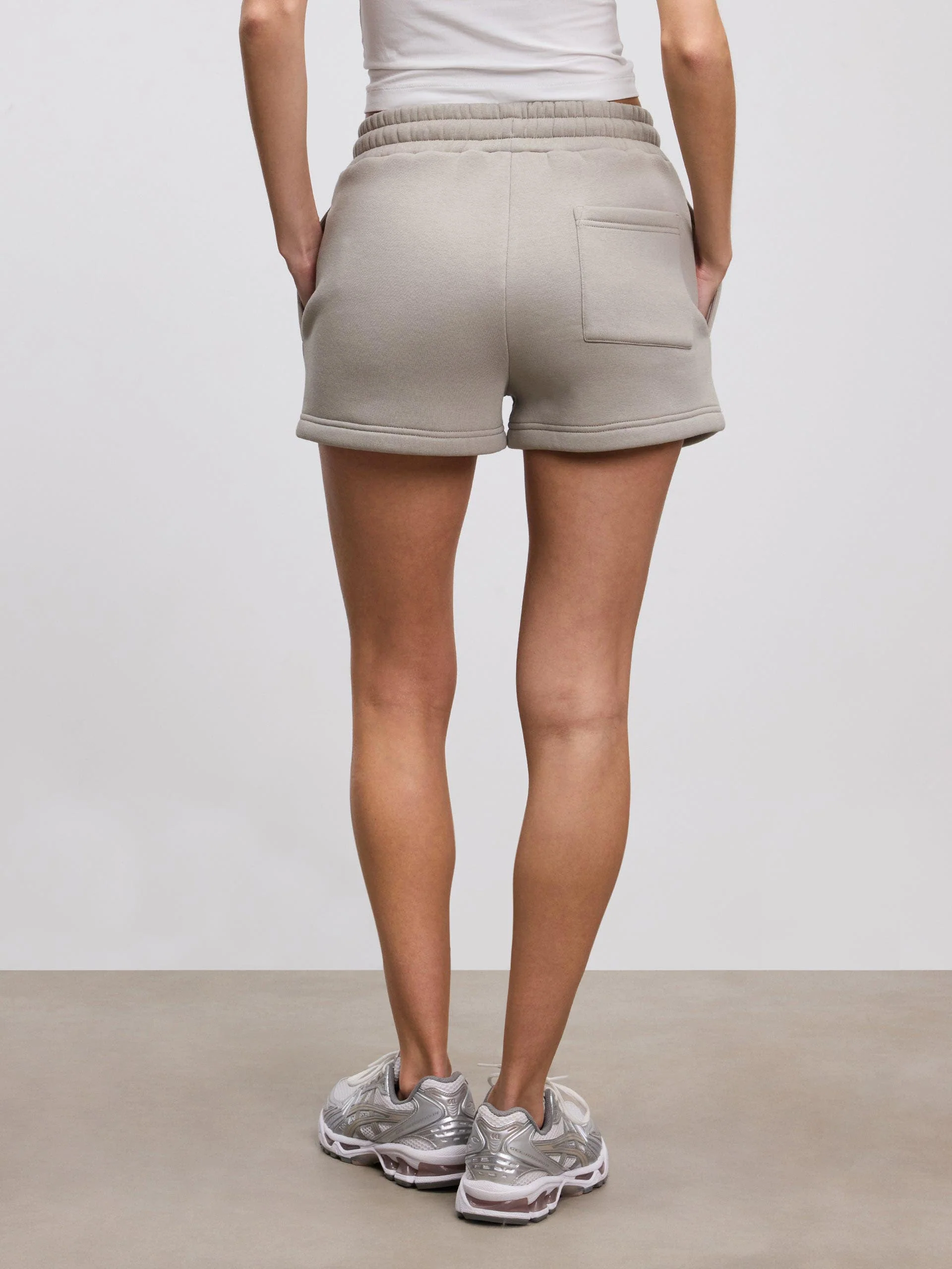 Womens Neoprene Short in Stone - Image 5