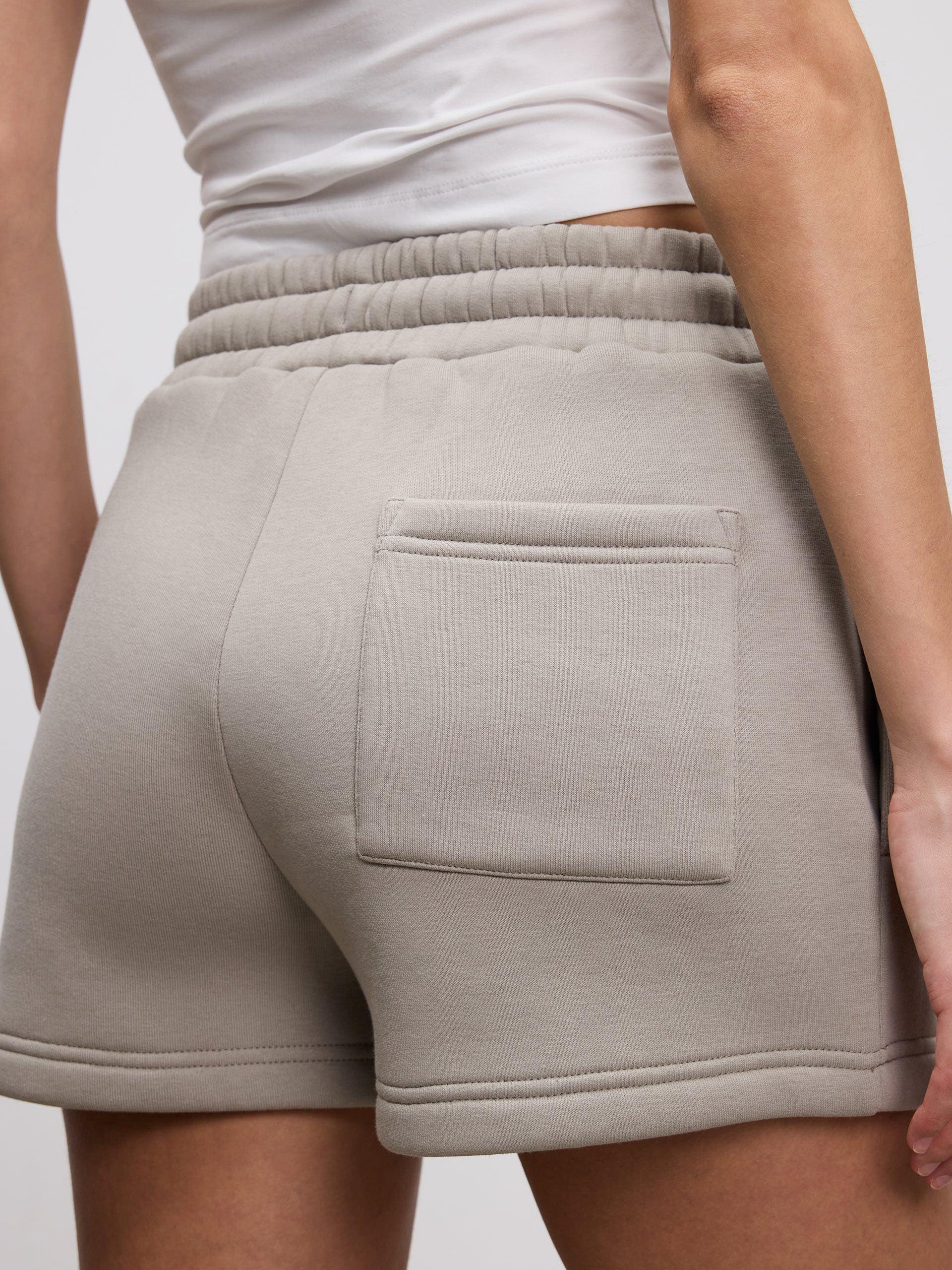 Womens Neoprene Short in Stone - Image 7