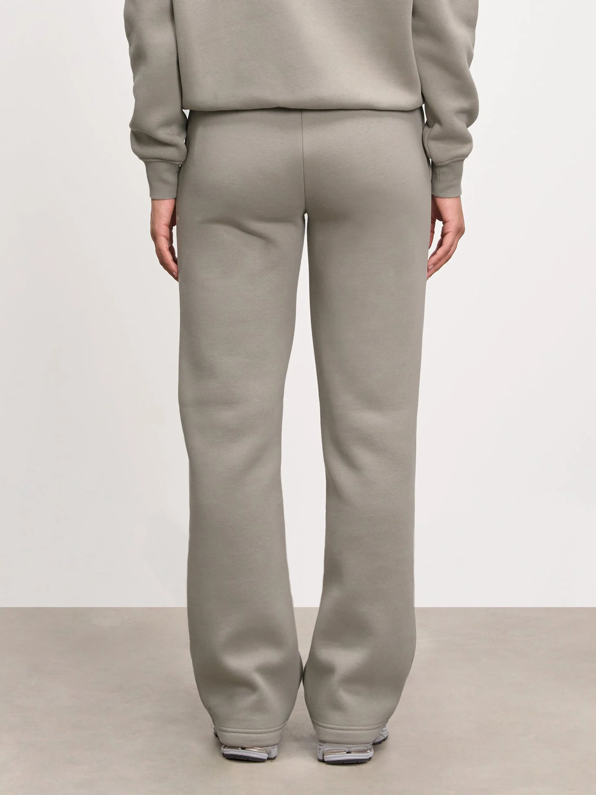 Womens Neoprene Straight Leg Jogger in Dark Stone - Image 3