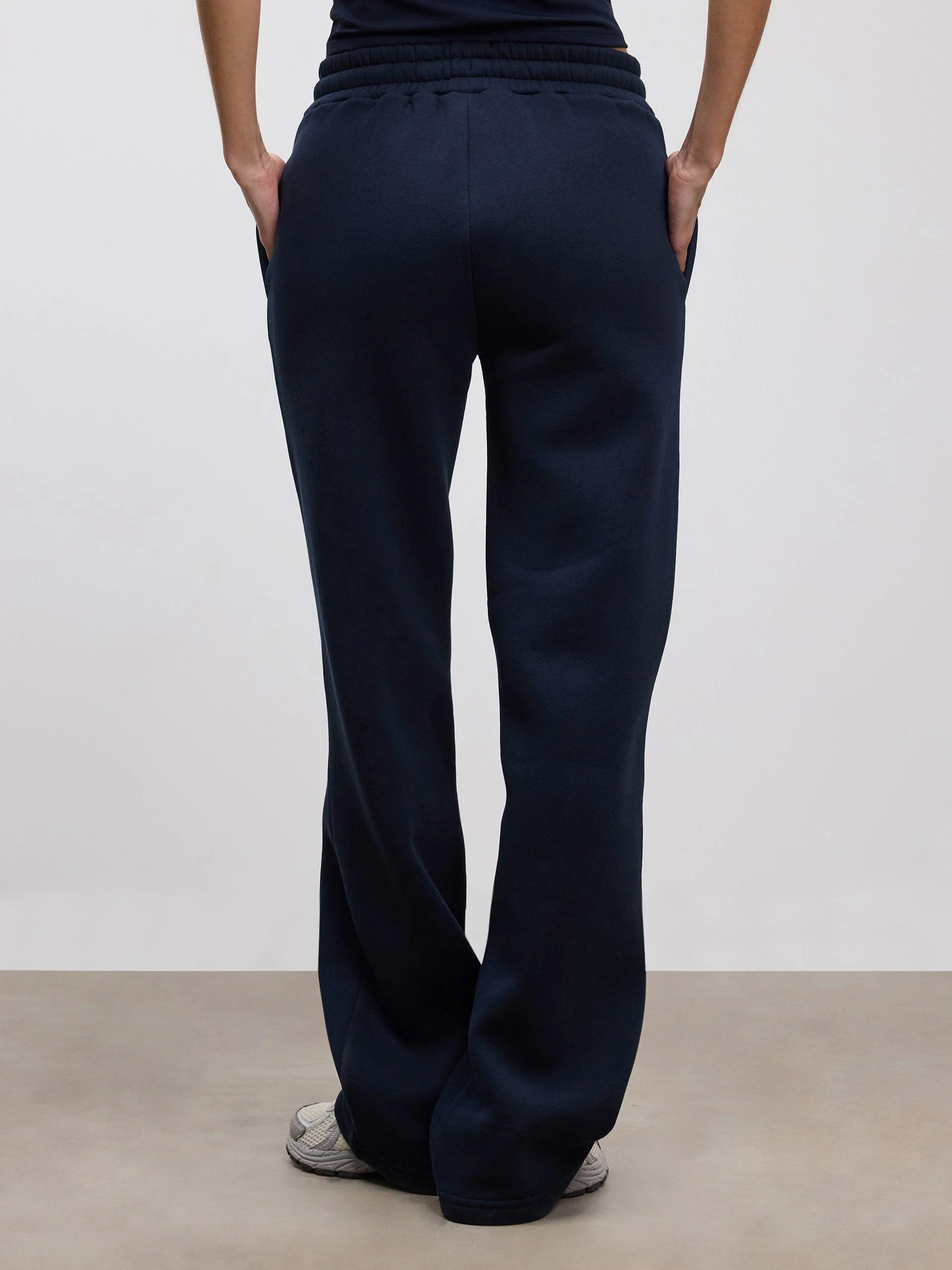 Womens Neoprene Straight Leg Jogger in Navy - Image 5
