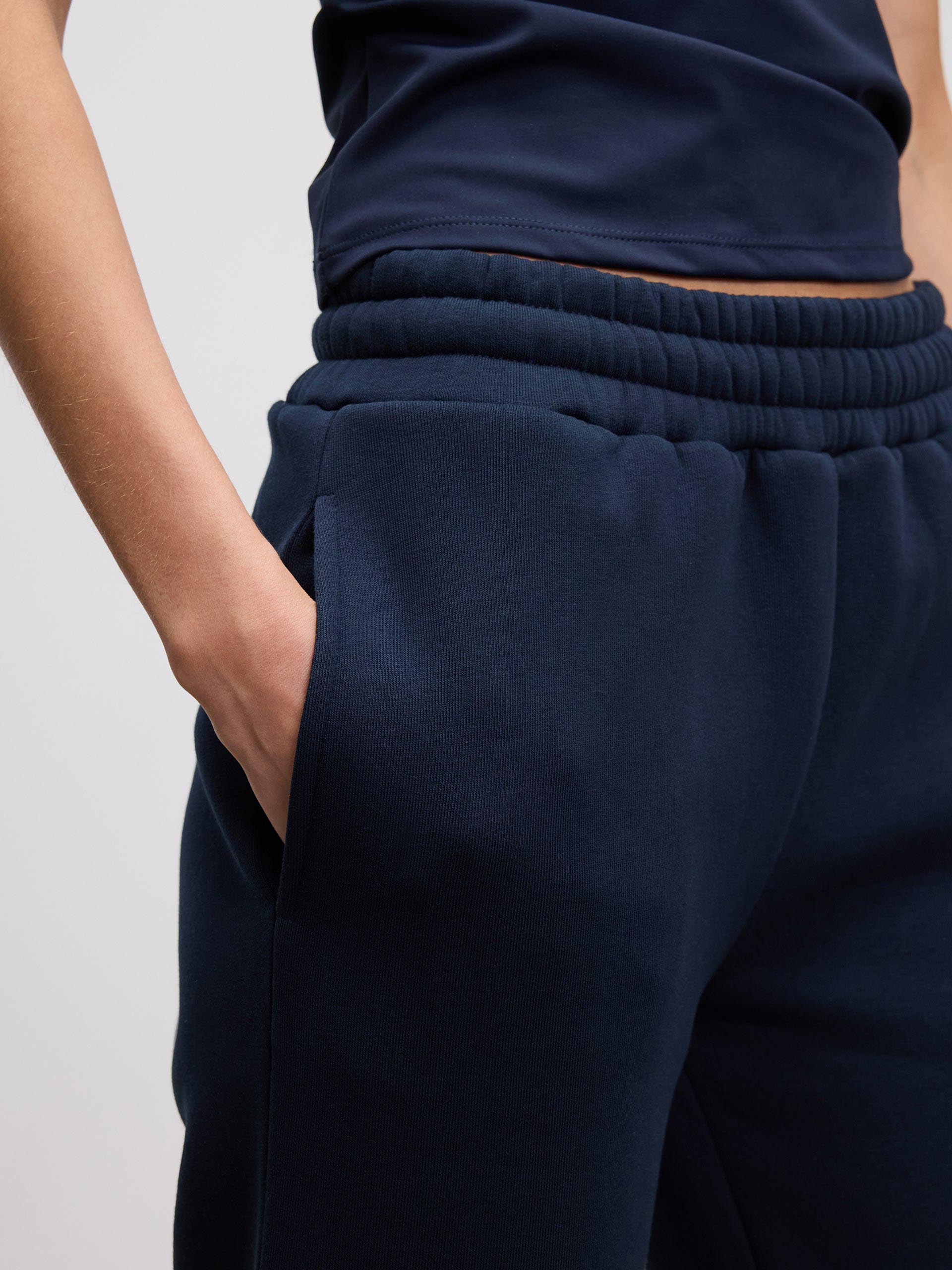 Womens Neoprene Straight Leg Jogger in Navy - Image 6