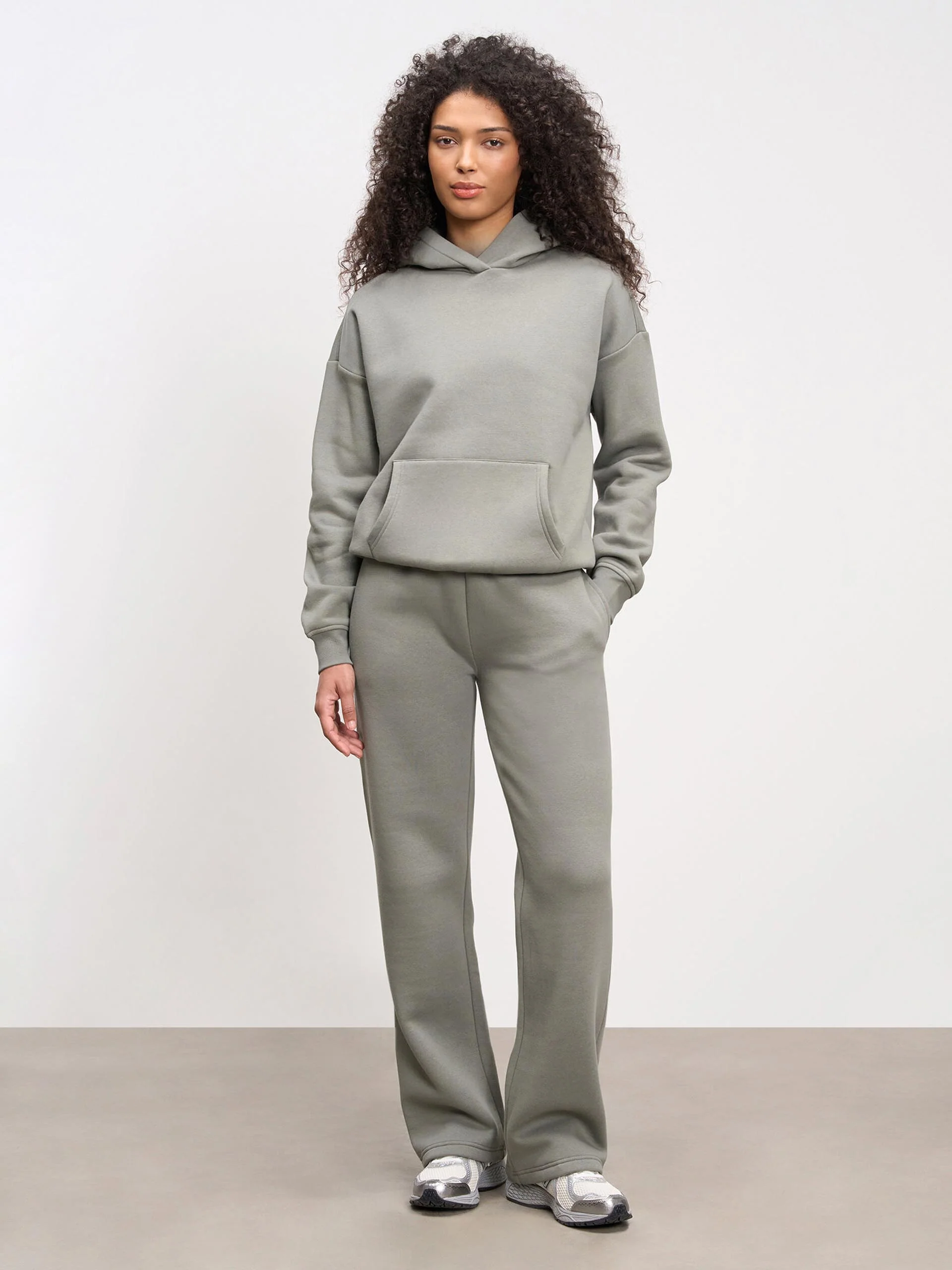 Womens Neoprene Straight Leg Jogger in Sage - Image 2