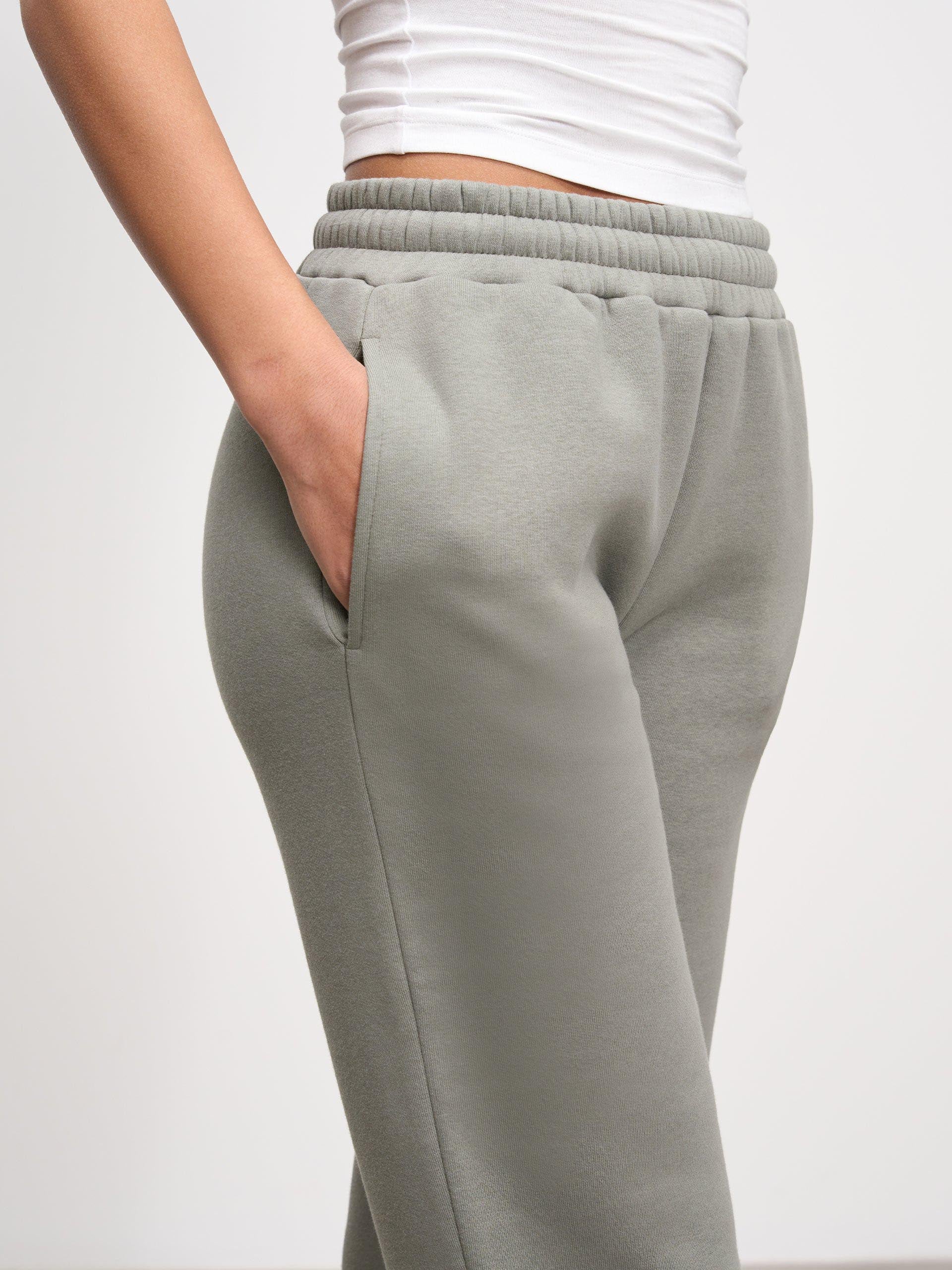Womens Neoprene Straight Leg Jogger in Sage - Image 4