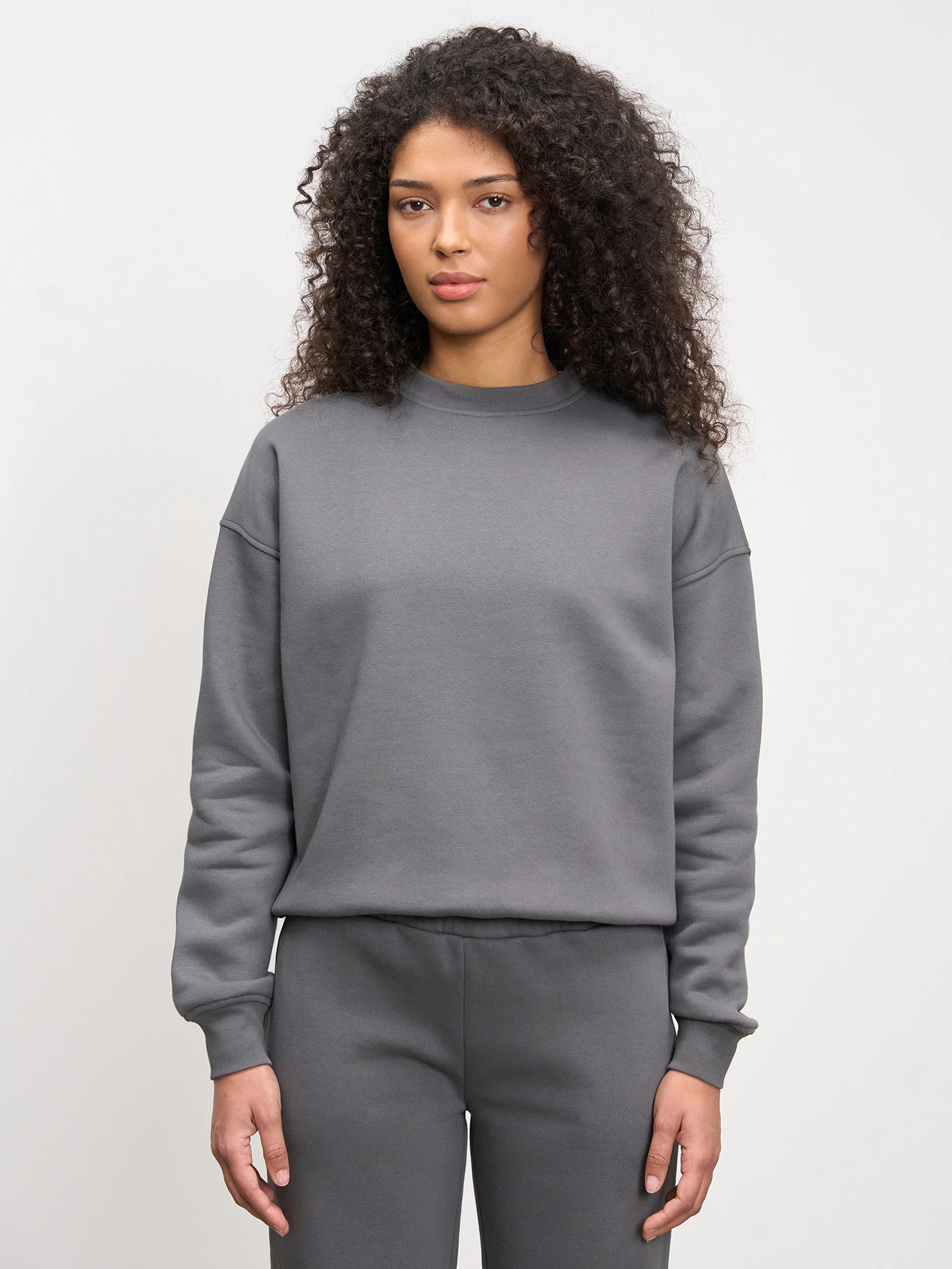 Womens Neoprene Sweatshirt in Grey - Image 5
