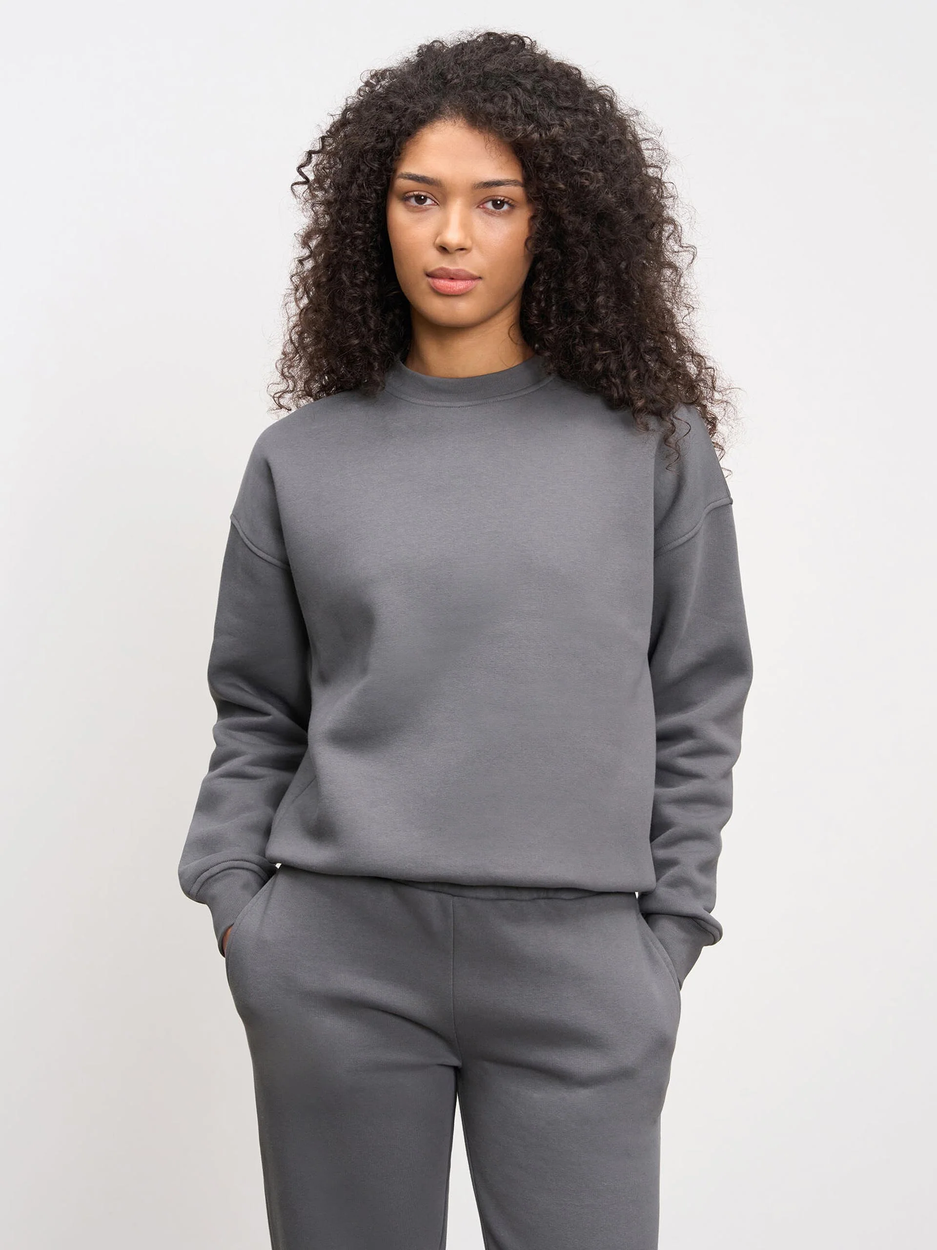 Womens Neoprene Sweatshirt in Grey - Image 6