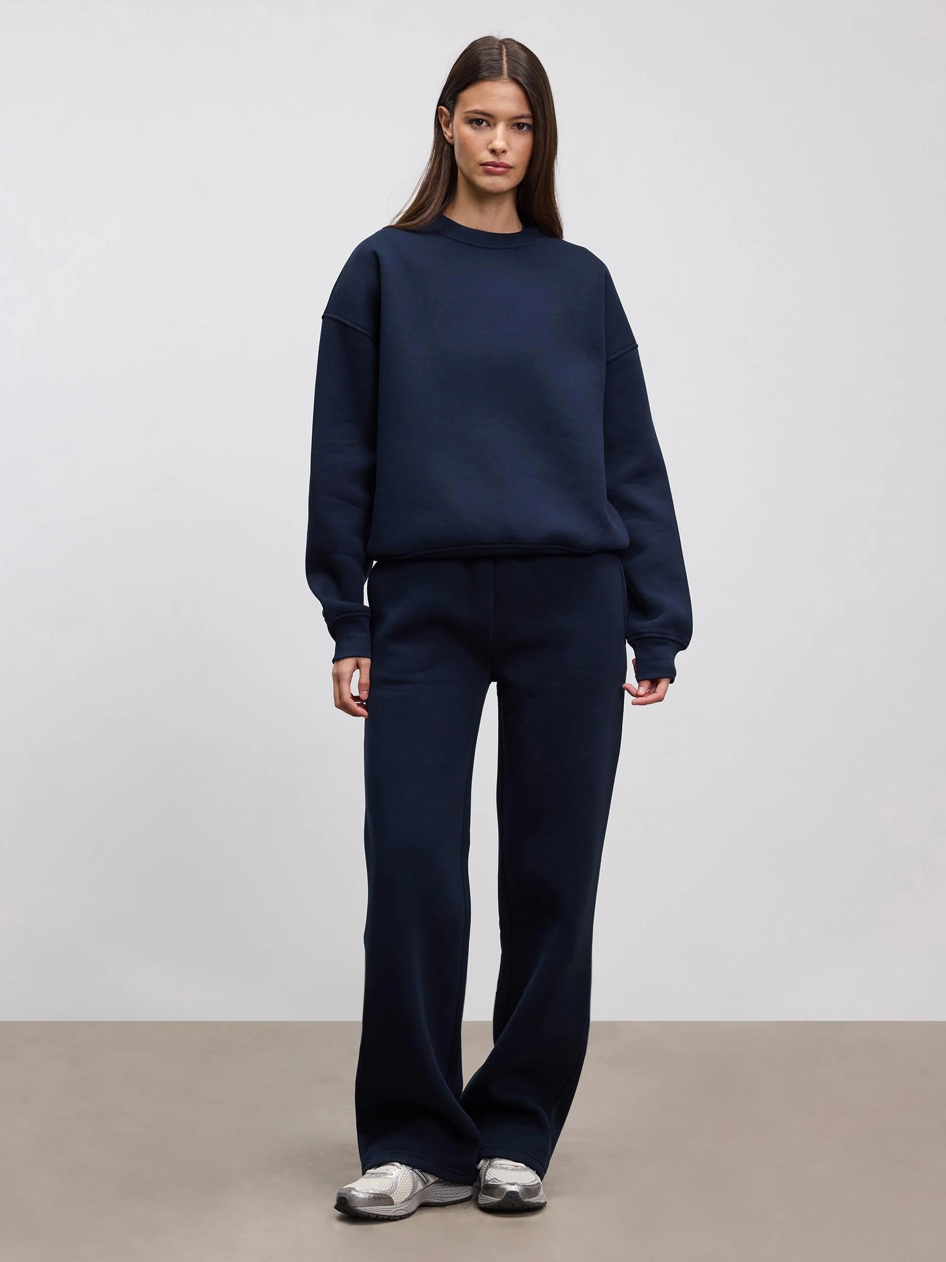 Womens Neoprene Sweatshirt in Navy - Image 3
