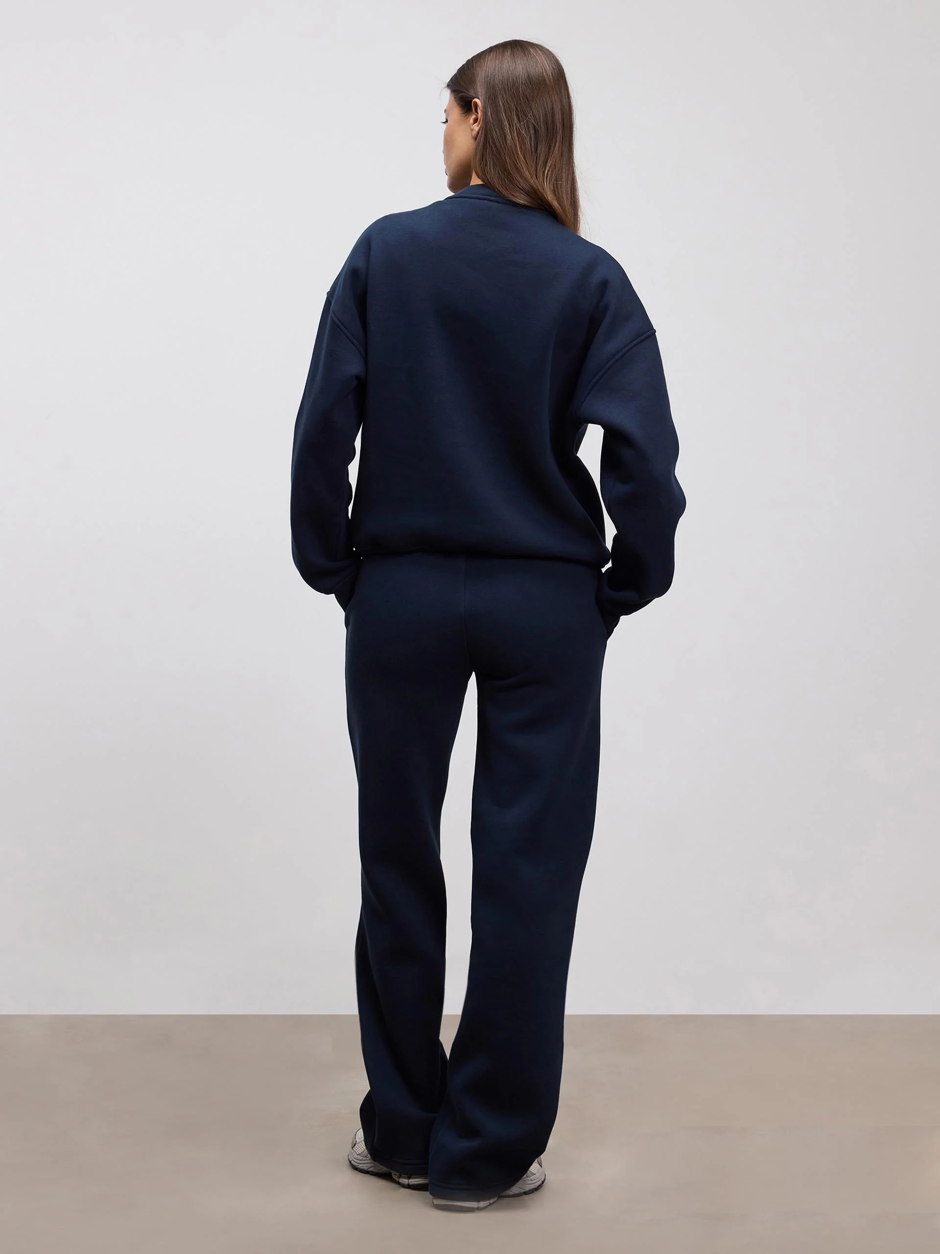 Womens Neoprene Sweatshirt in Navy - Image 4