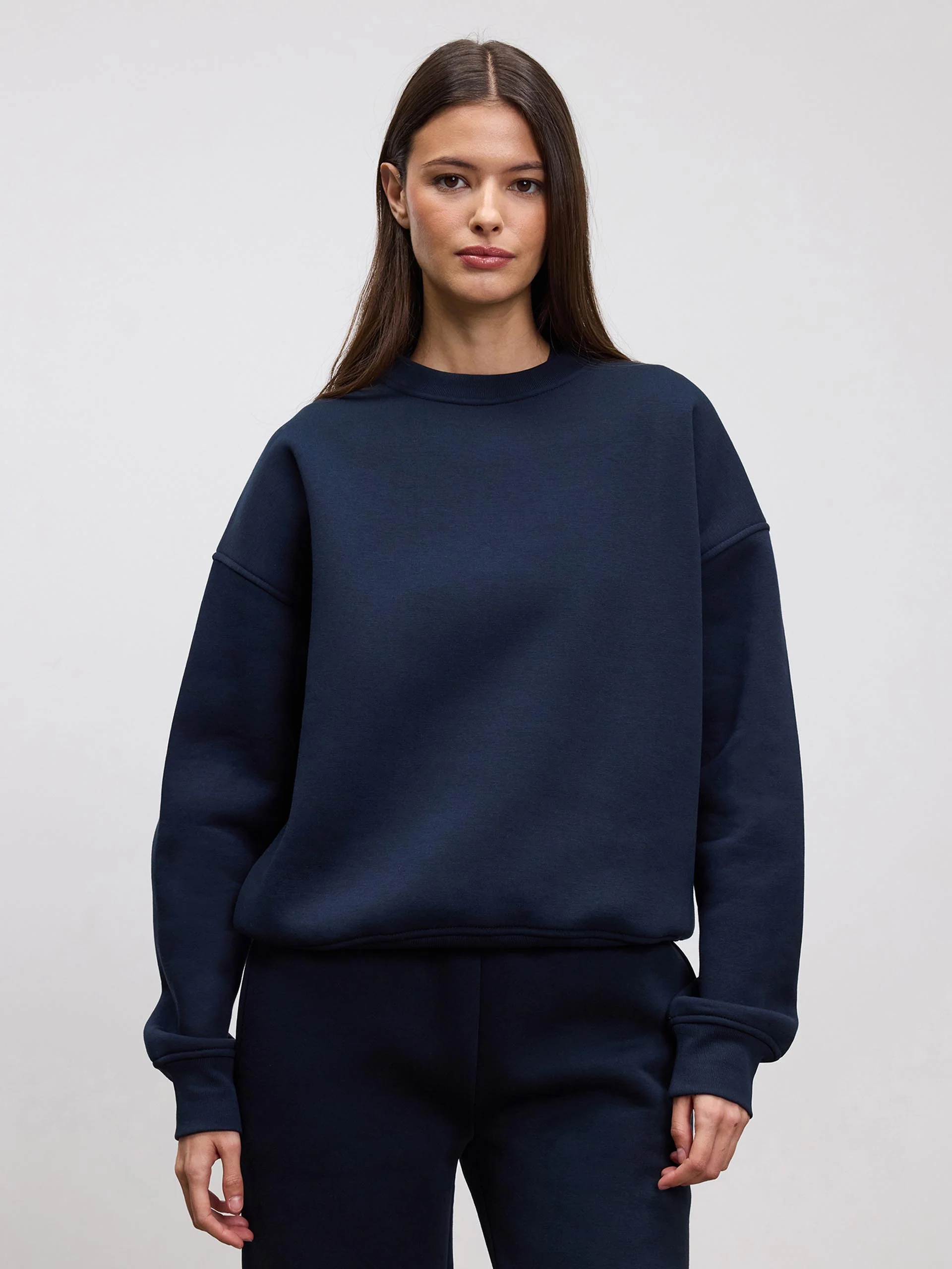 Womens Neoprene Sweatshirt in Navy - Image 5