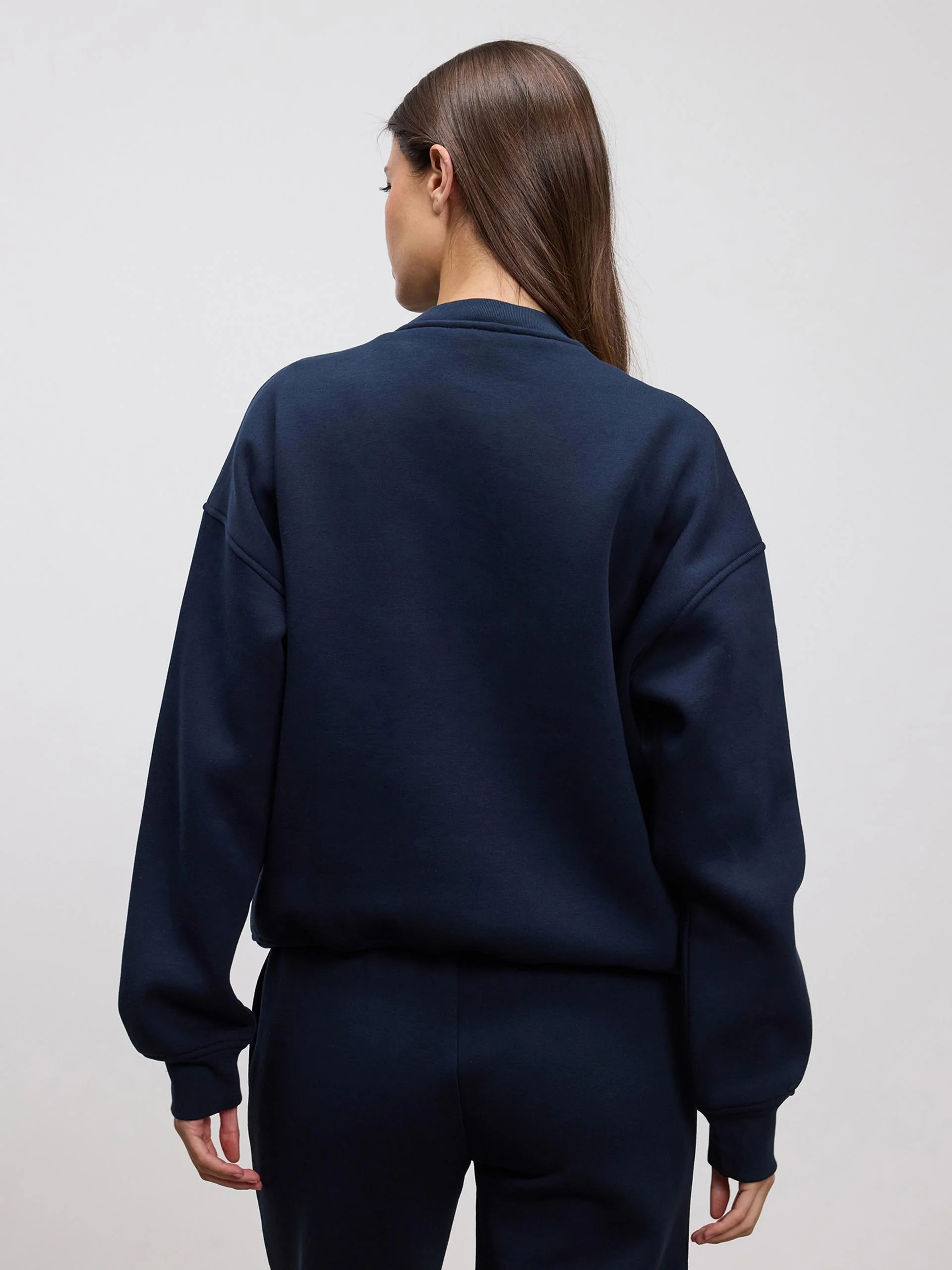 Womens Neoprene Sweatshirt in Navy - Image 6