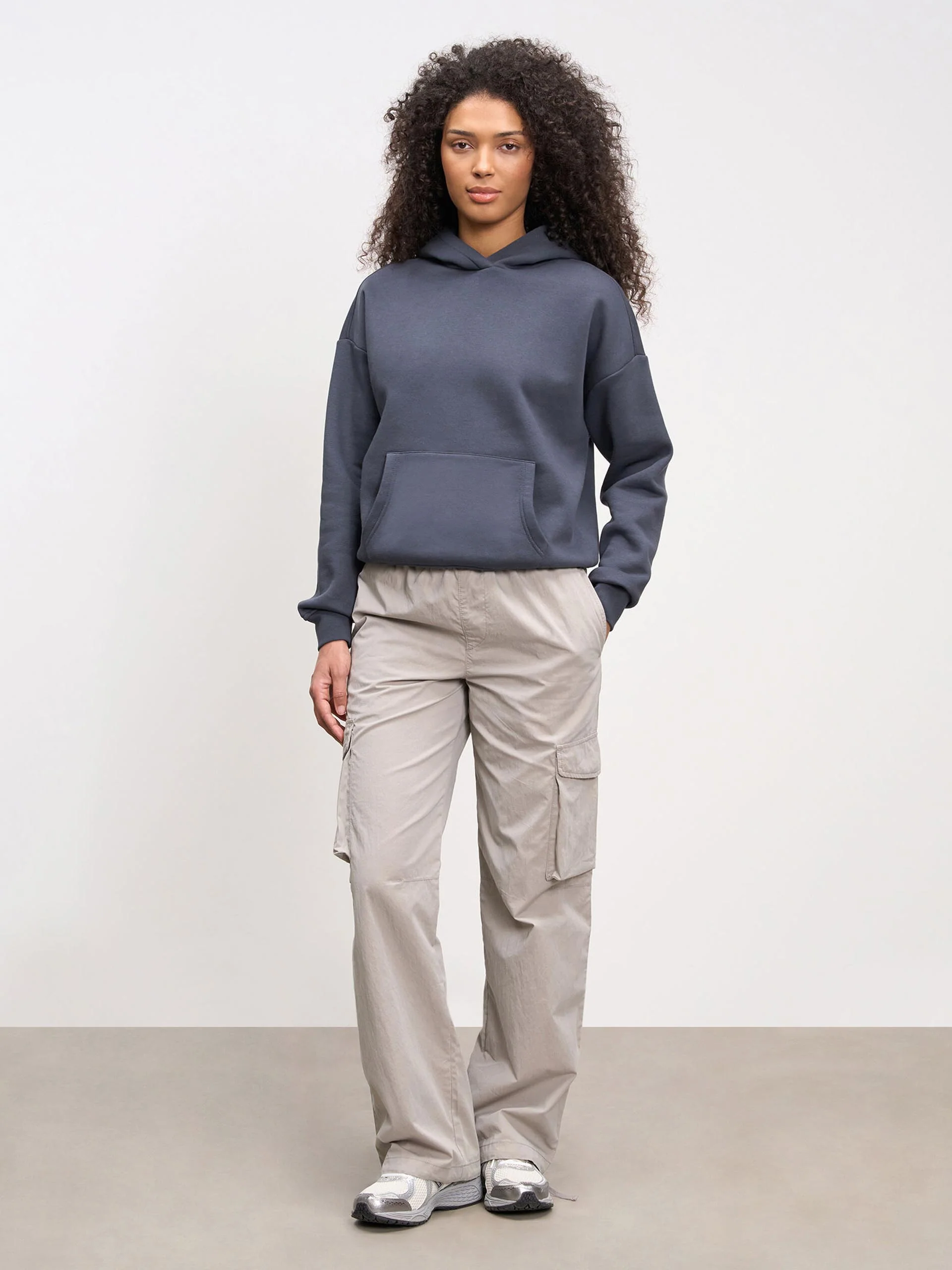 Womens Parachute Cargo Pant in Stone - Image 2