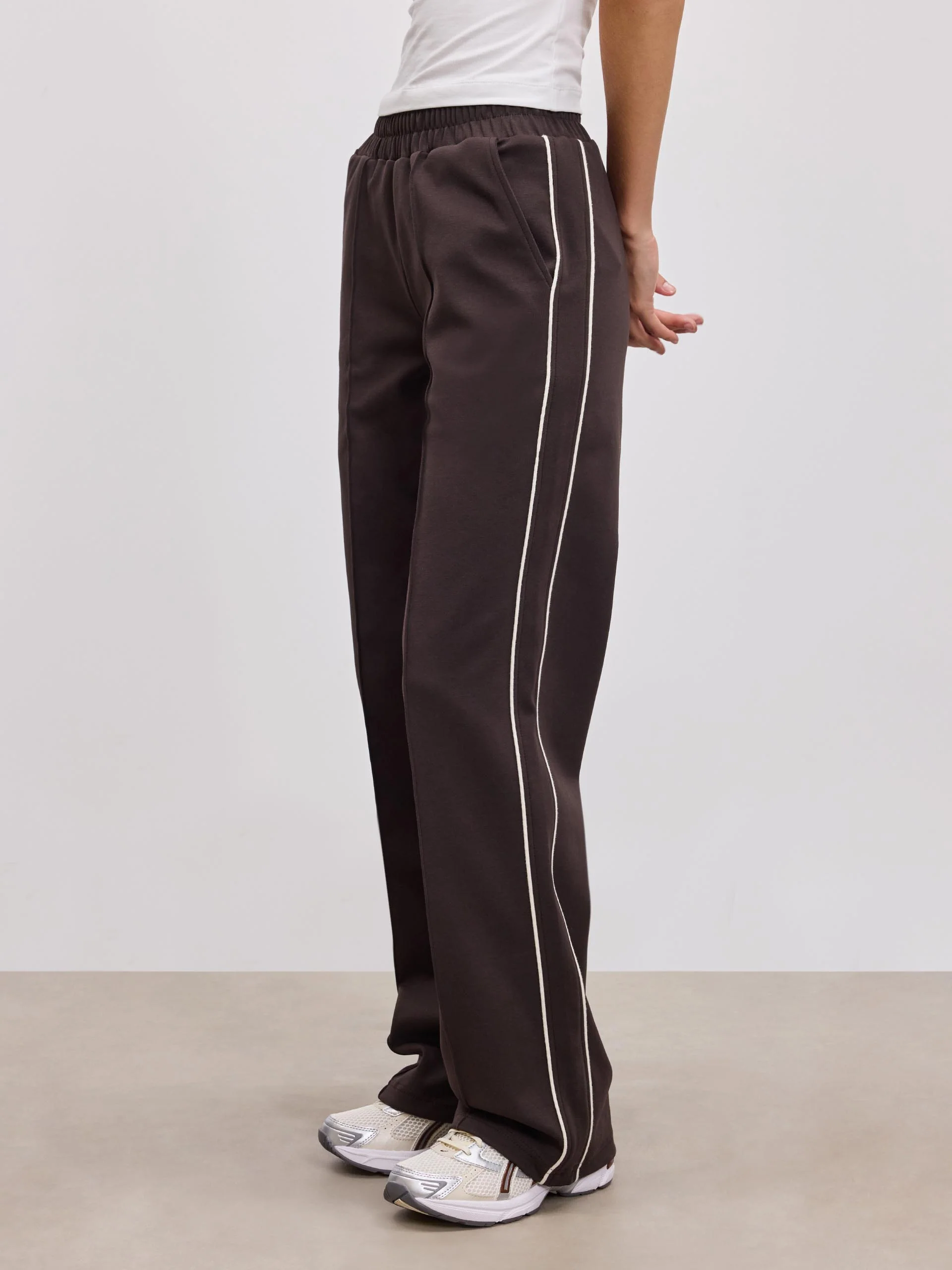 Womens Piping Track Pant in Brown - Image 6