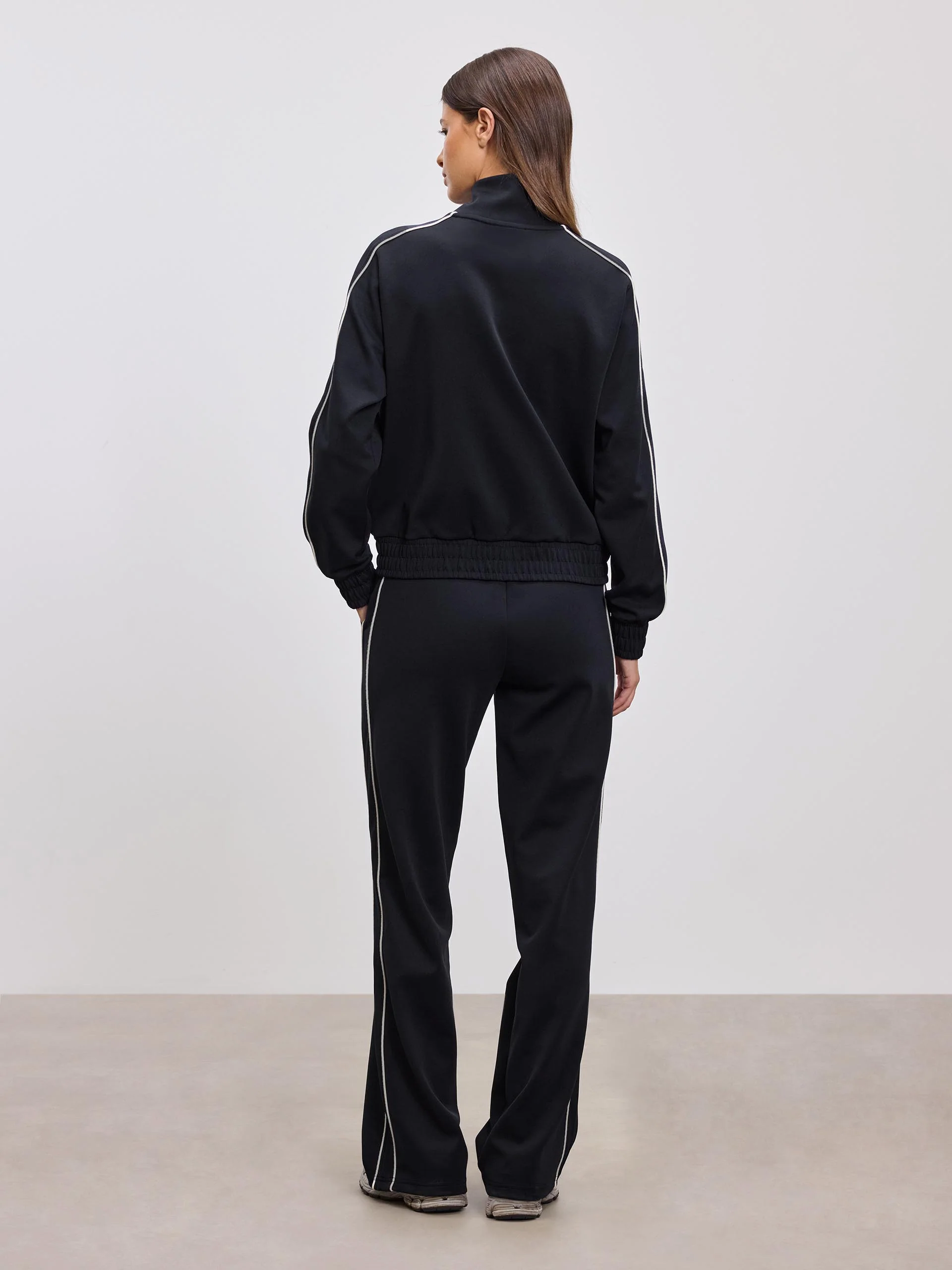 Womens Piping Track Pant in Midnight Navy - Image 4