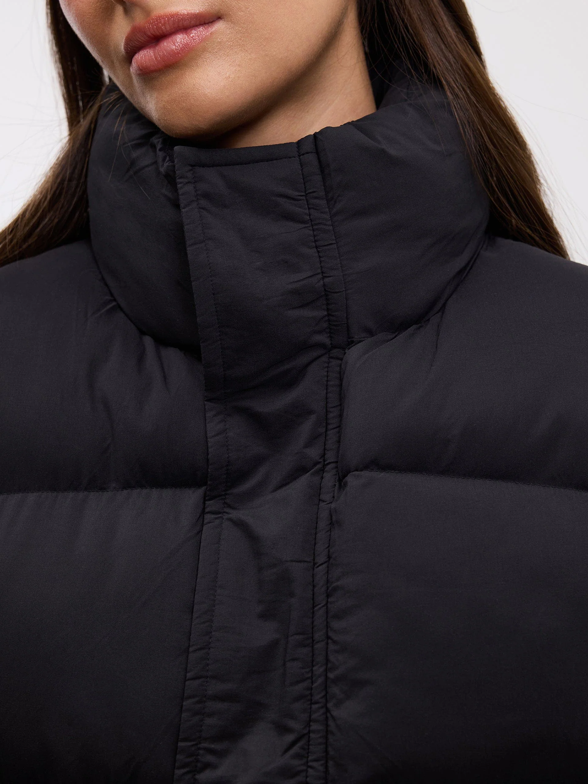 Womens Puffer Gilet in Black - Image 6