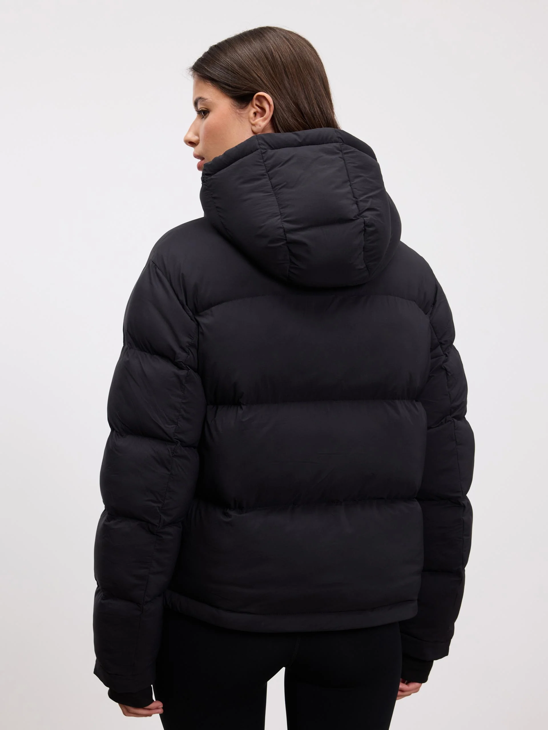 Womens Puffer Jacket in Black - Image 5