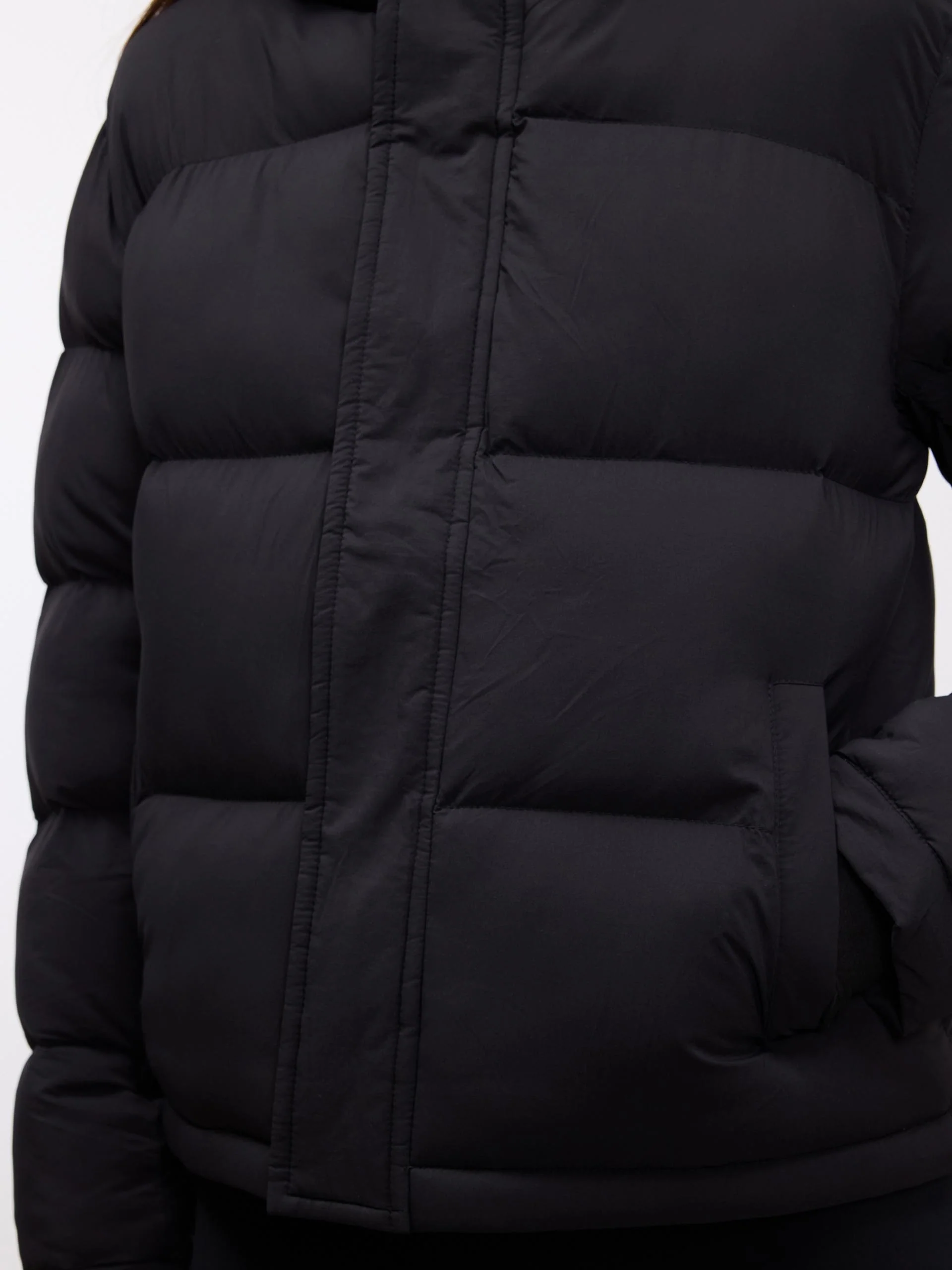 Womens Puffer Jacket in Black - Image 7