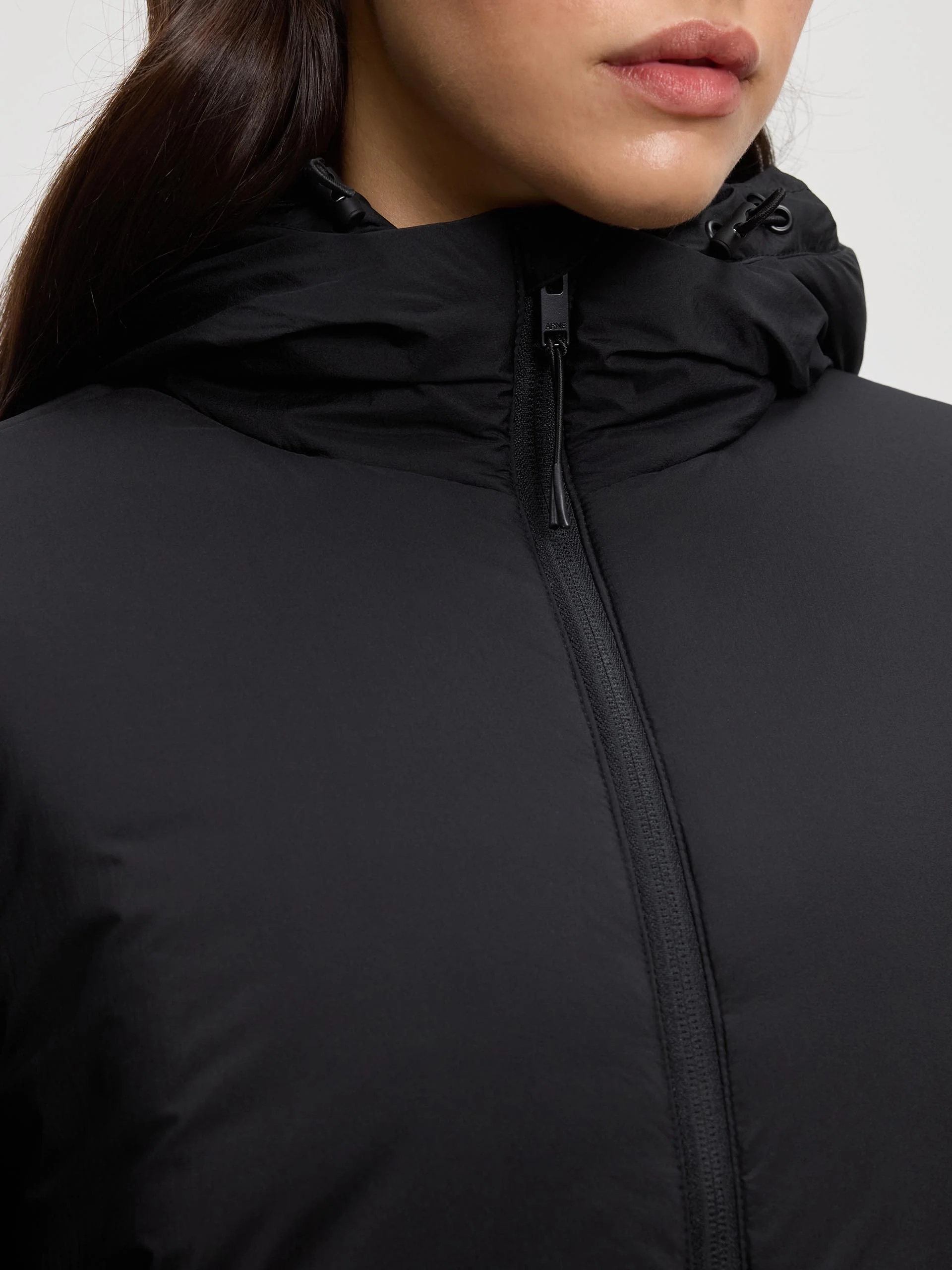 Womens Puffer Windbreaker in Black - Image 3