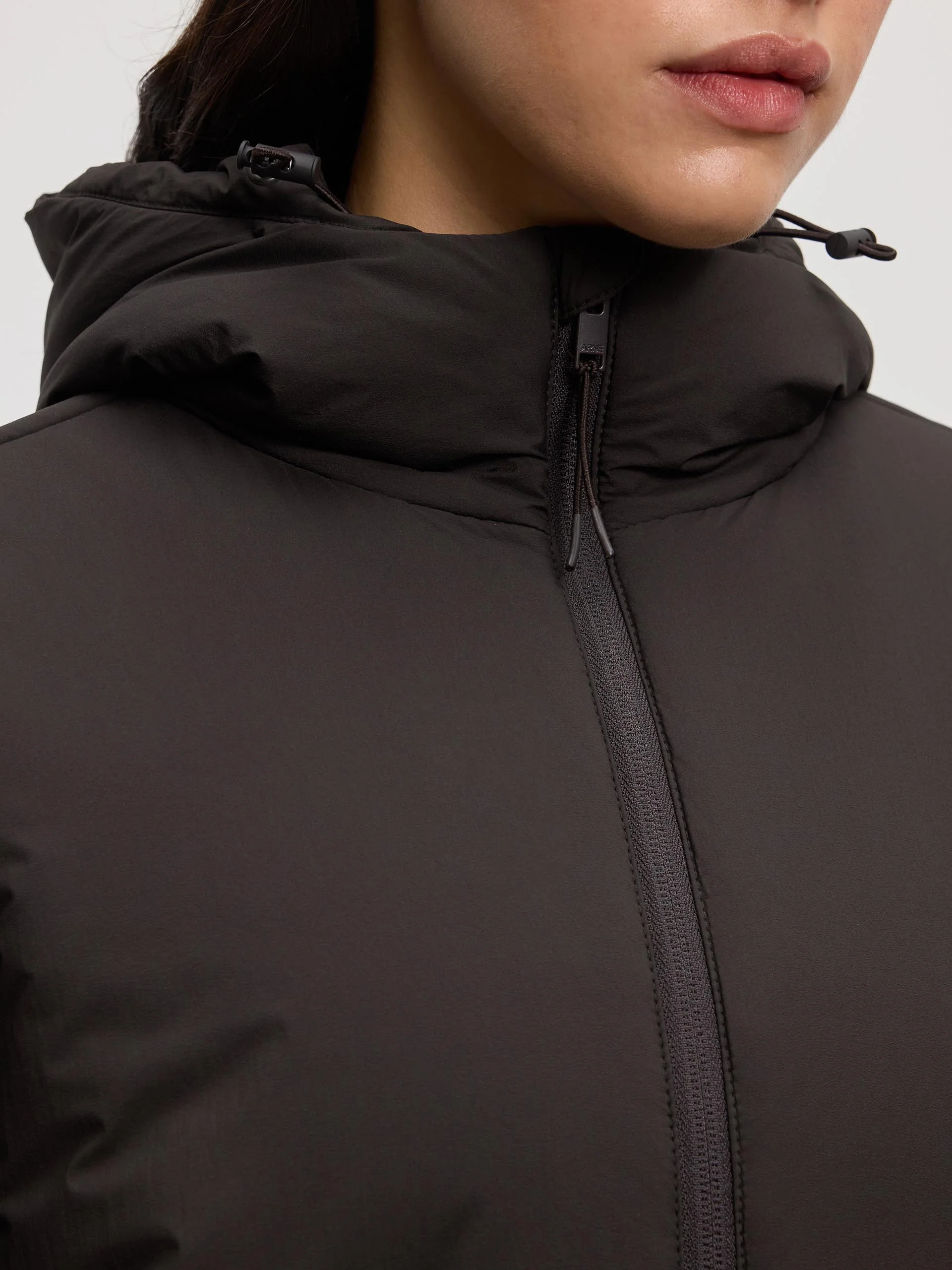 Womens Puffer Windbreaker in Brown - Image 3