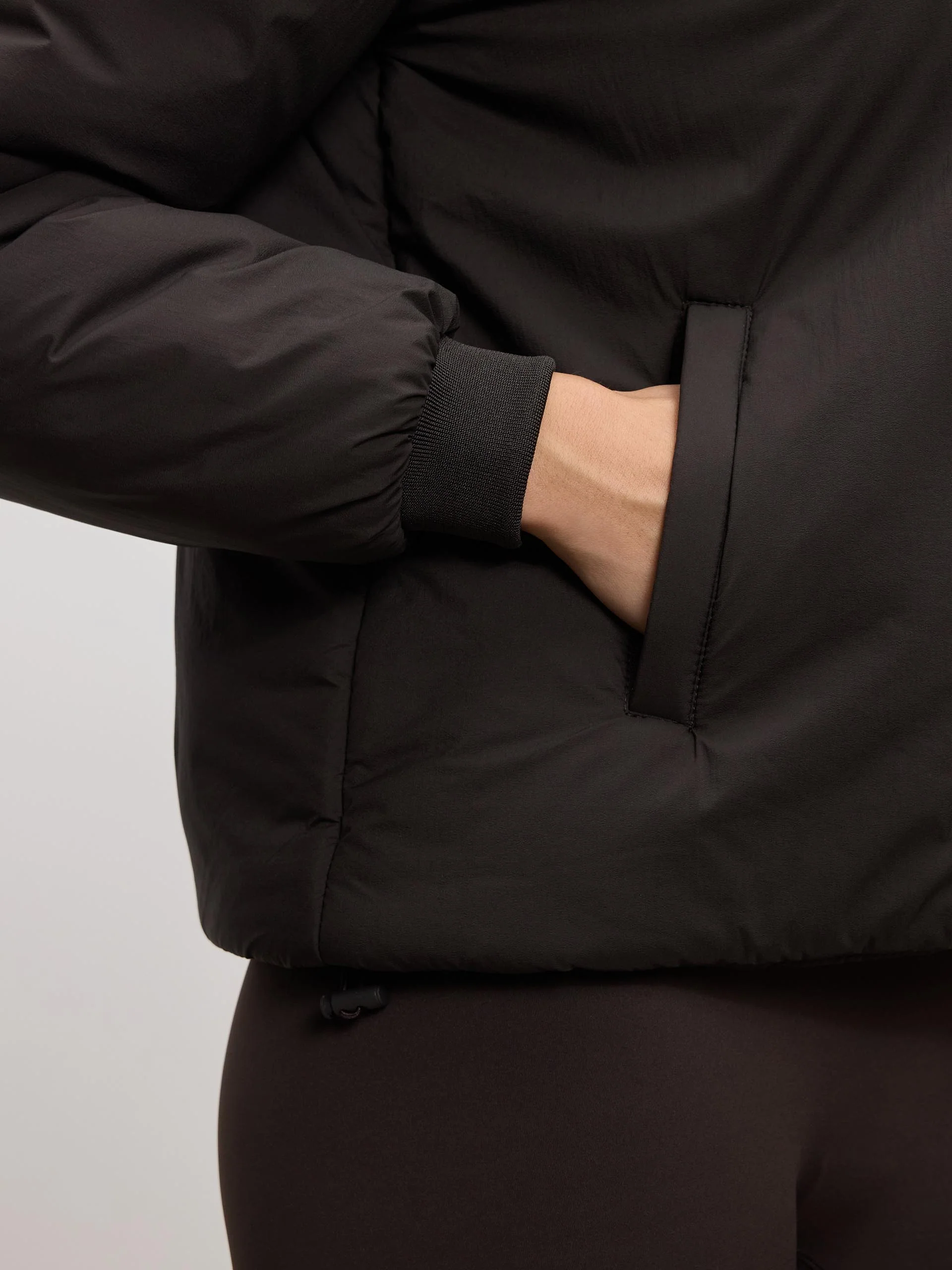 Womens Puffer Windbreaker in Brown - Image 5