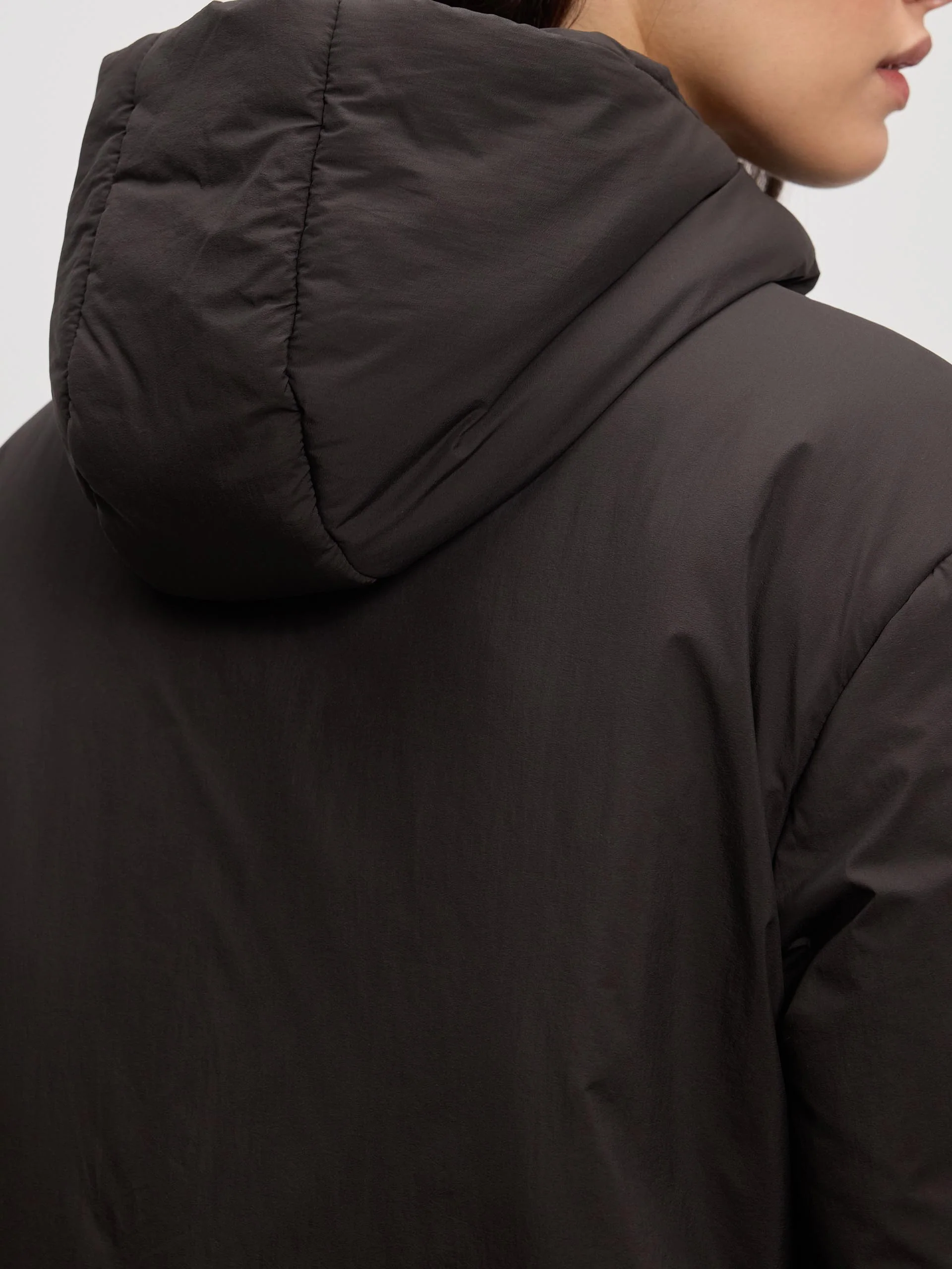Womens Puffer Windbreaker in Brown - Image 8