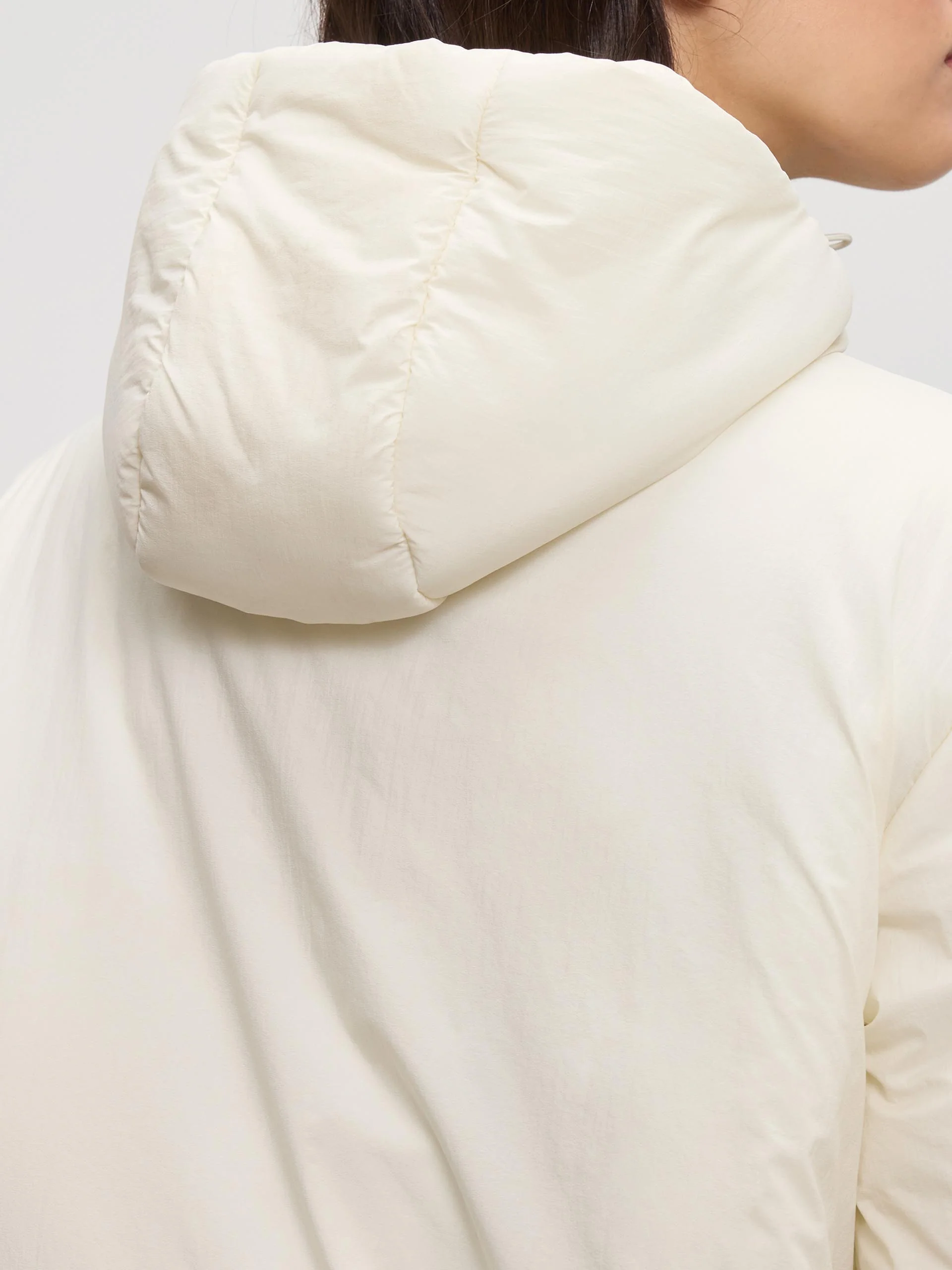 Womens Puffer Windbreaker in Ecru - Image 8