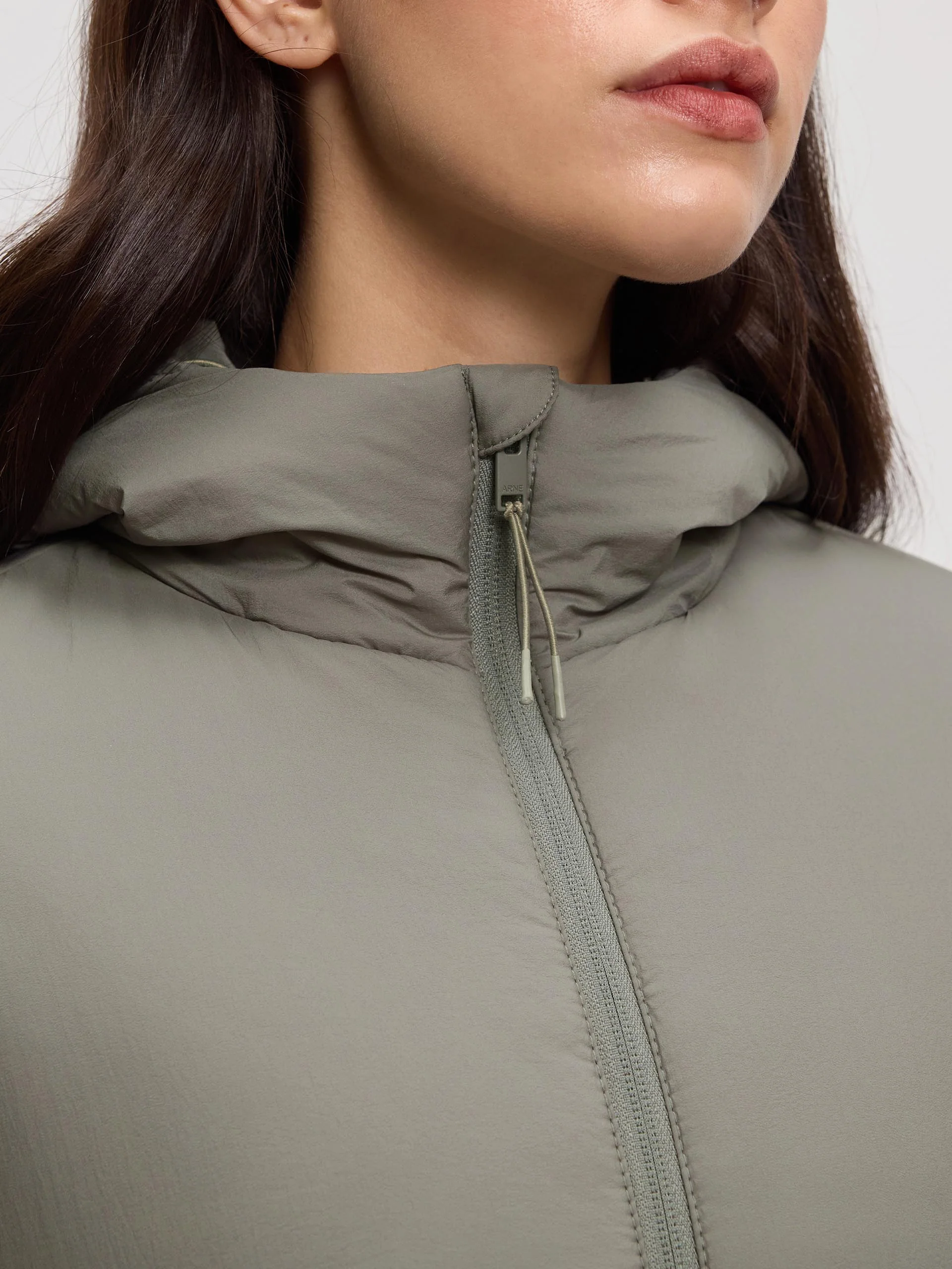 Womens Puffer Windbreaker in Sage - Image 3