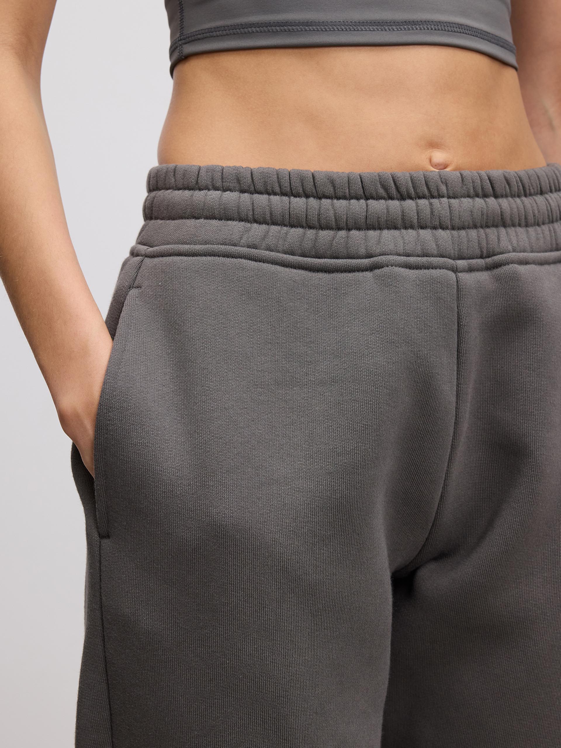 Womens Relaxed Cuffed Jogger in Grey - Image 4