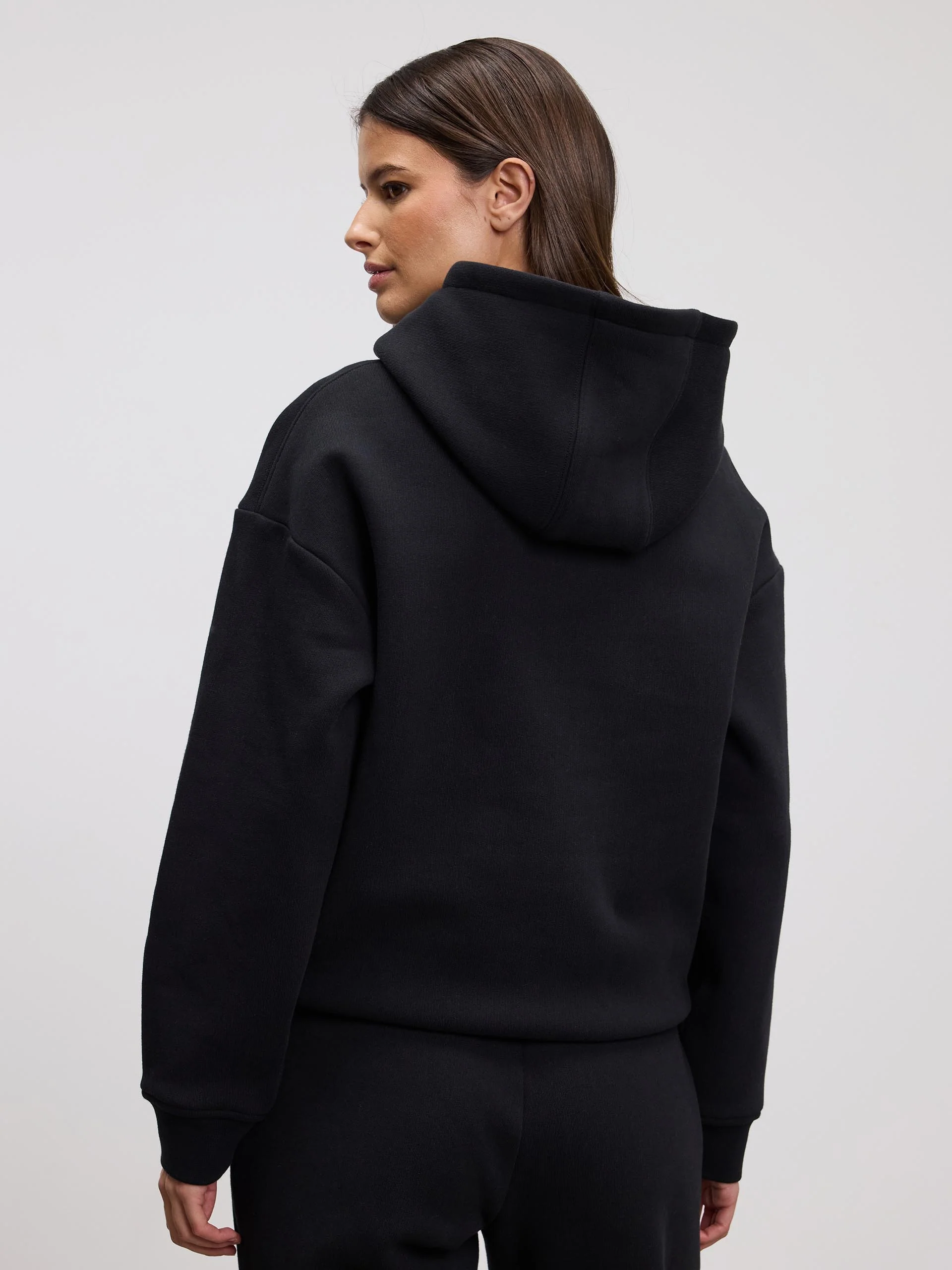 Womens Relaxed Hoodie in Black - Image 4
