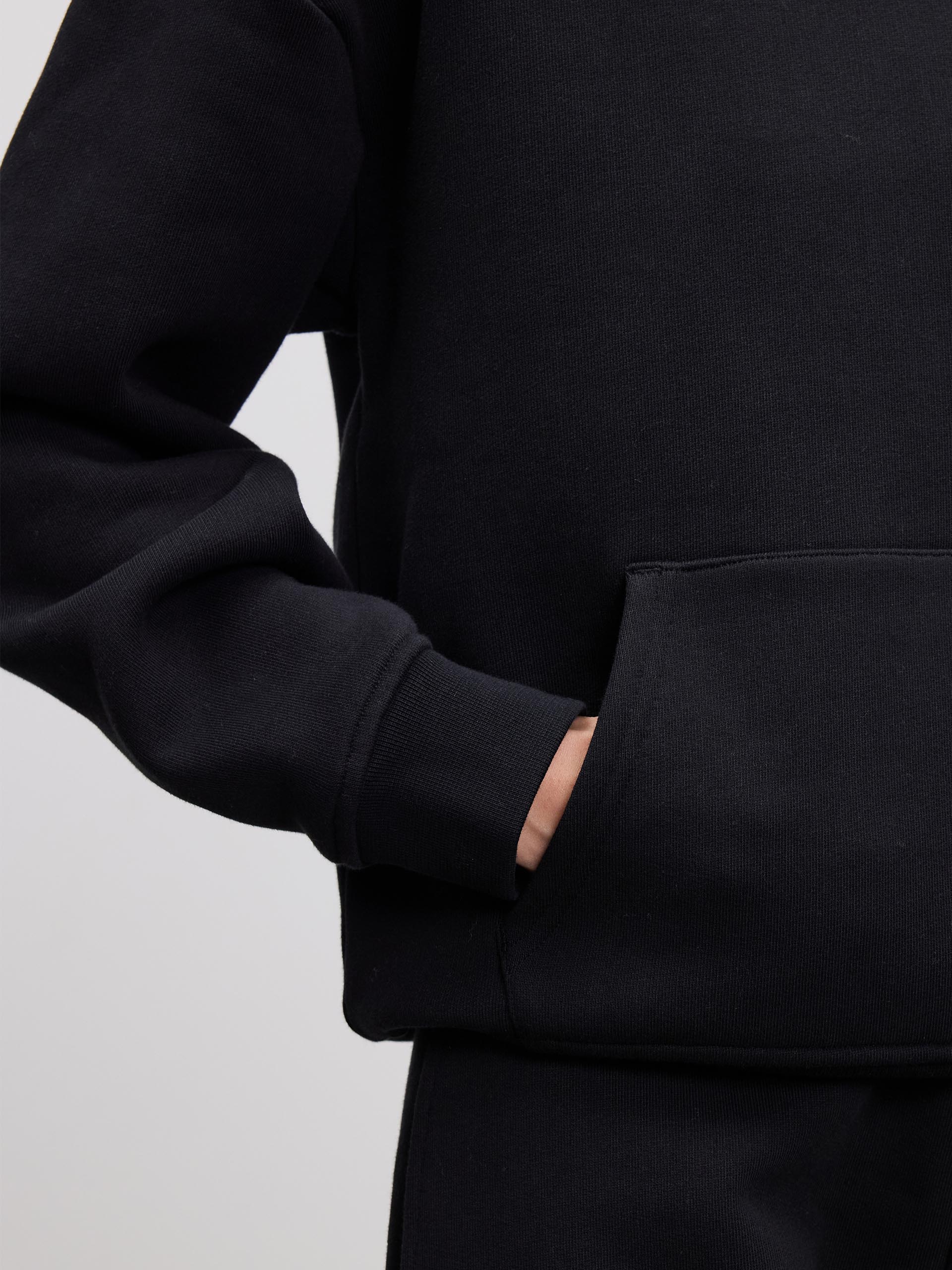 Womens Relaxed Hoodie in Black - Image 5