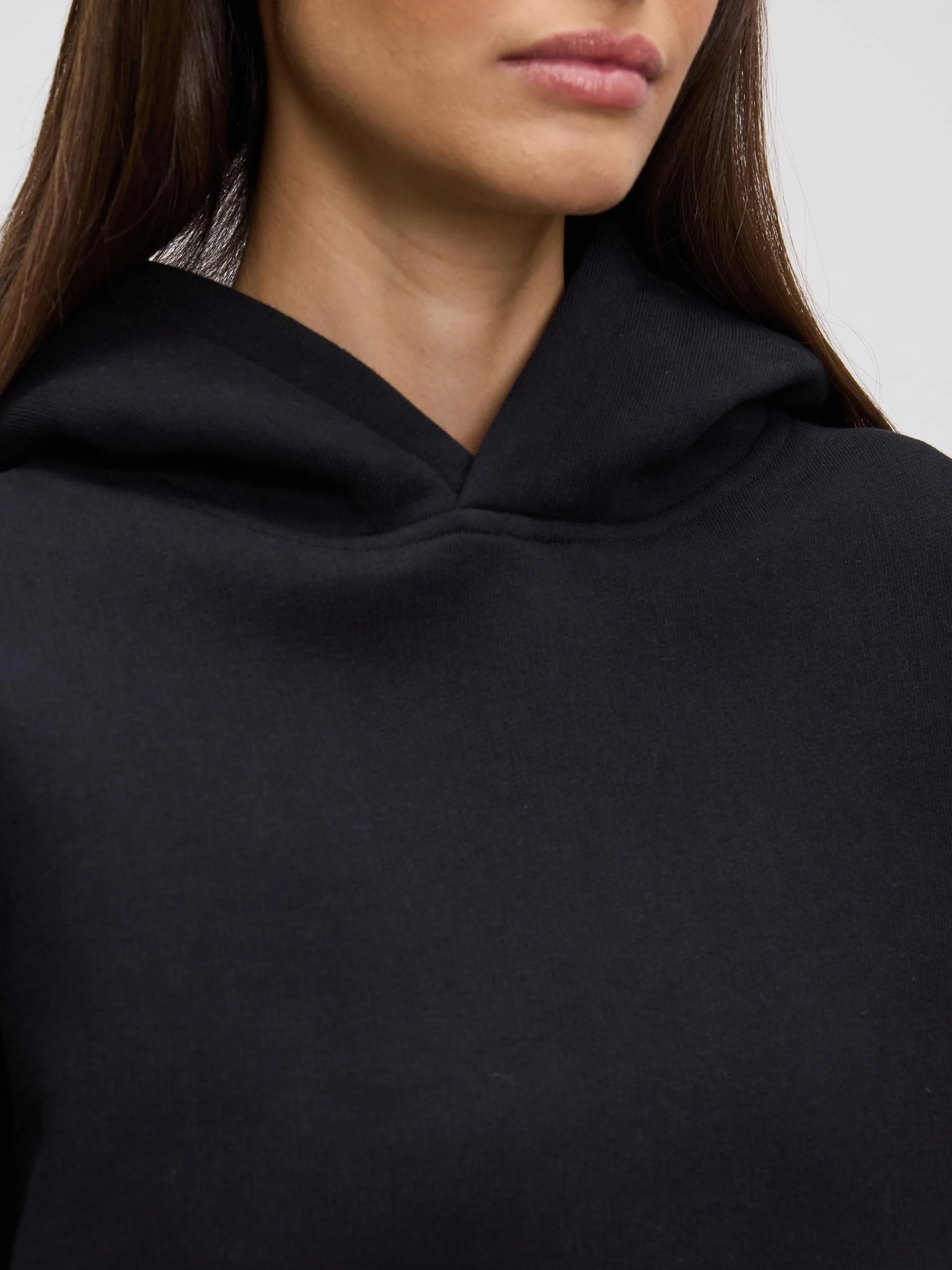 Womens Relaxed Hoodie in Black - Image 6