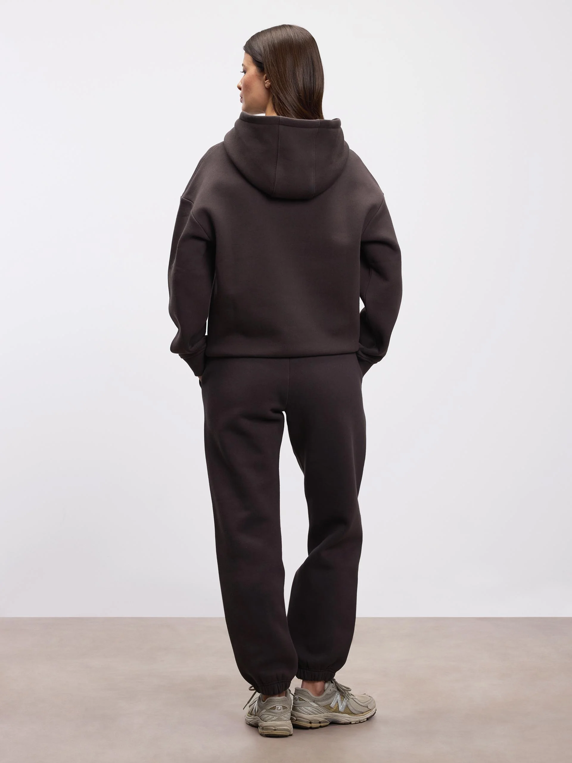 Womens Relaxed Hoodie in Brown - Image 3