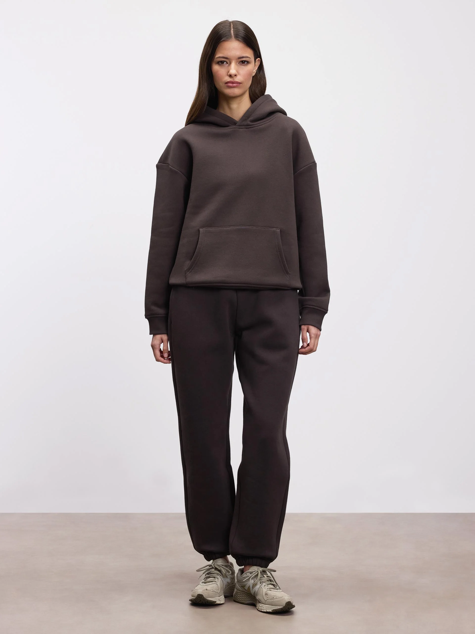 Womens Relaxed Hoodie in Brown - Image 4