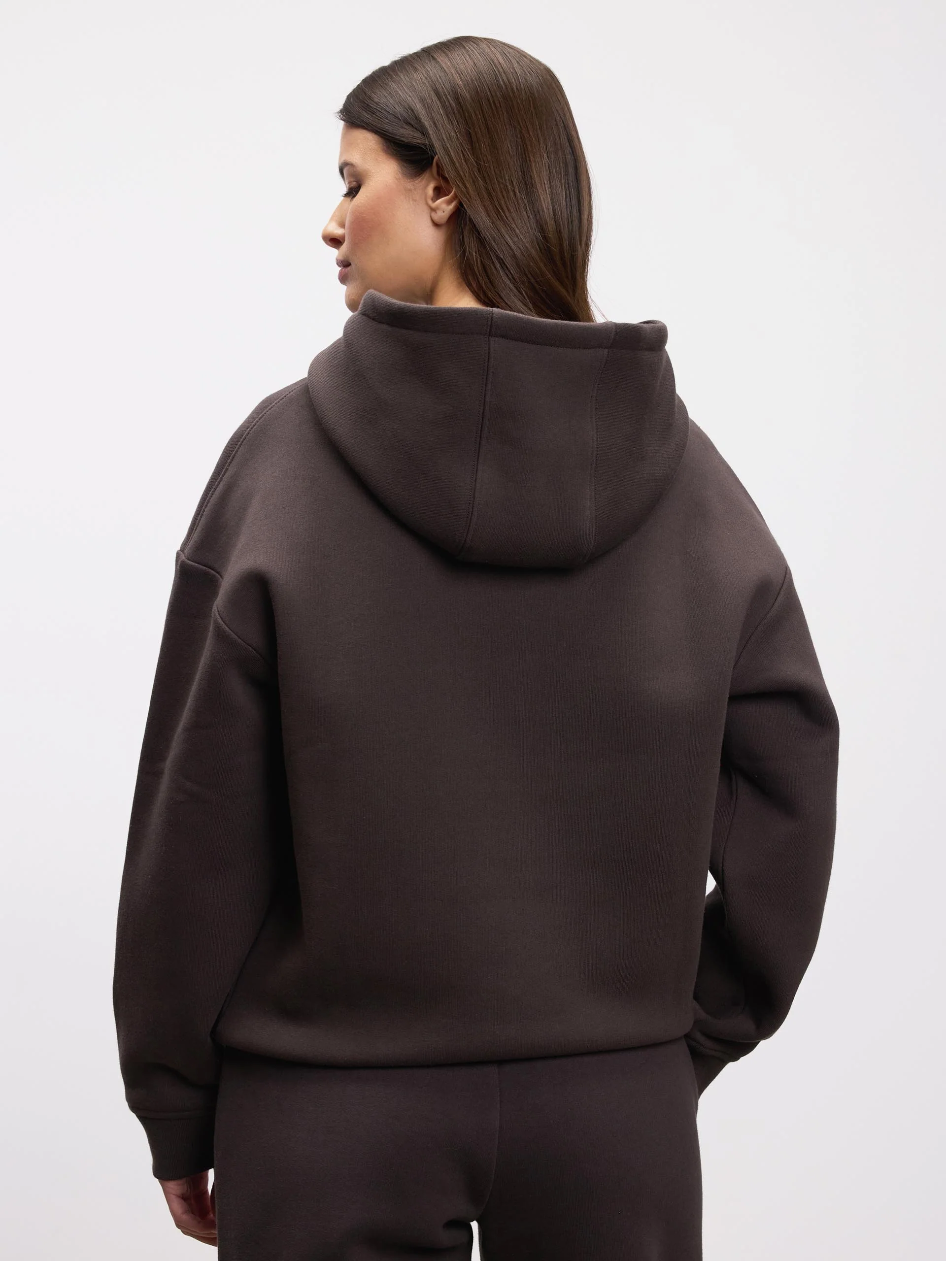 Womens Relaxed Hoodie in Brown - Image 5