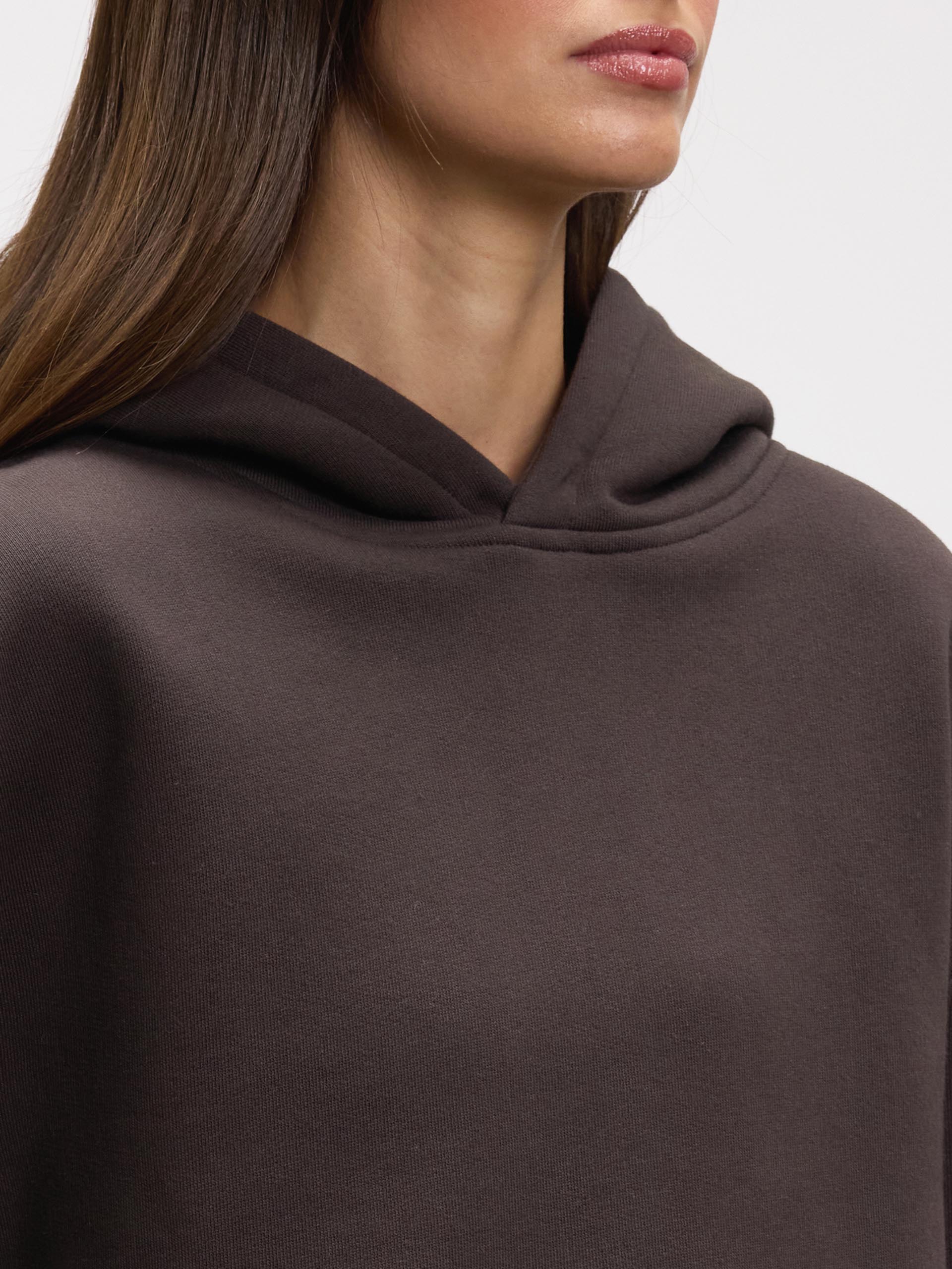 Womens Relaxed Hoodie in Brown - Image 6