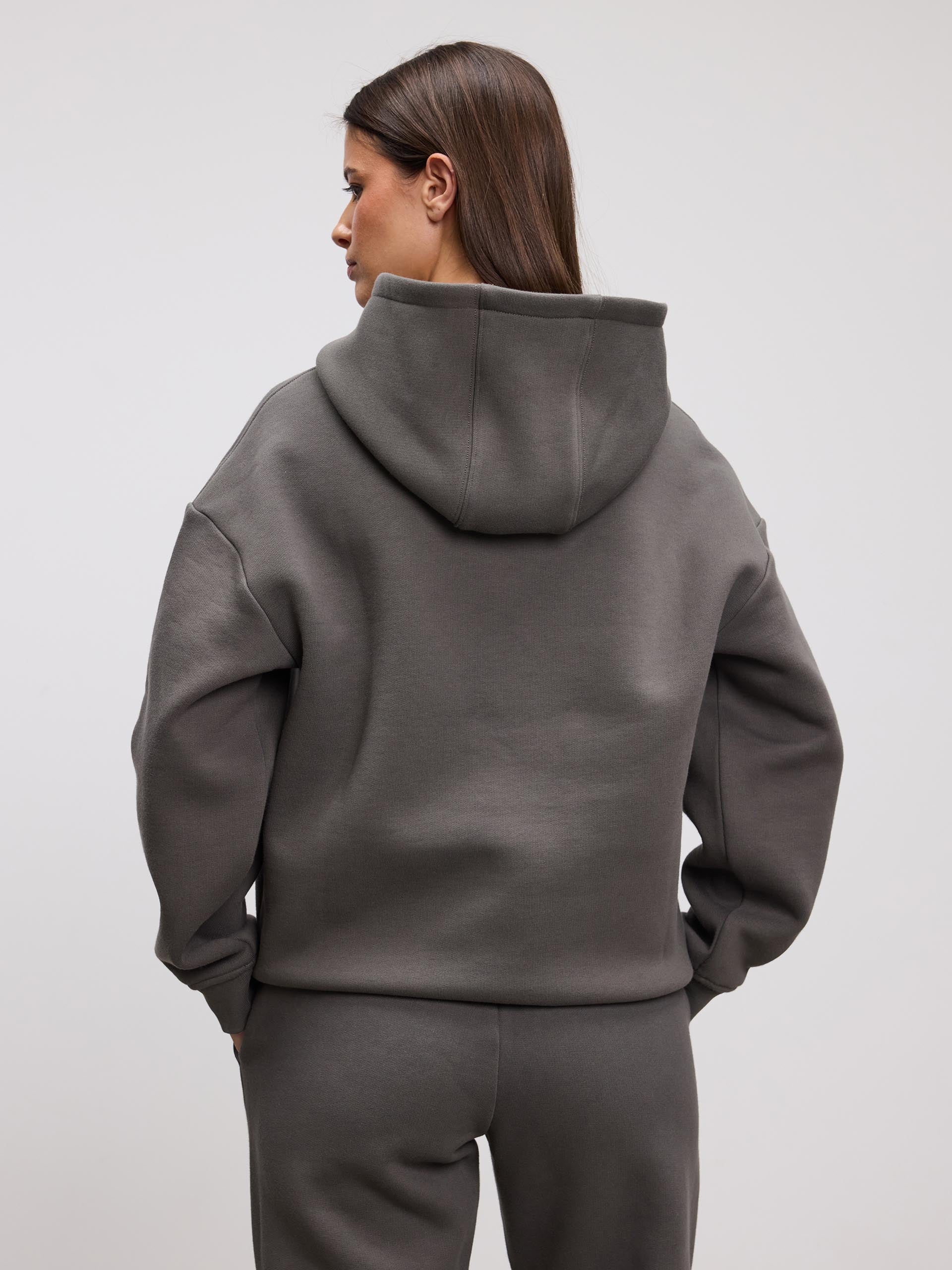 Womens Relaxed Hoodie in Grey - Image 5
