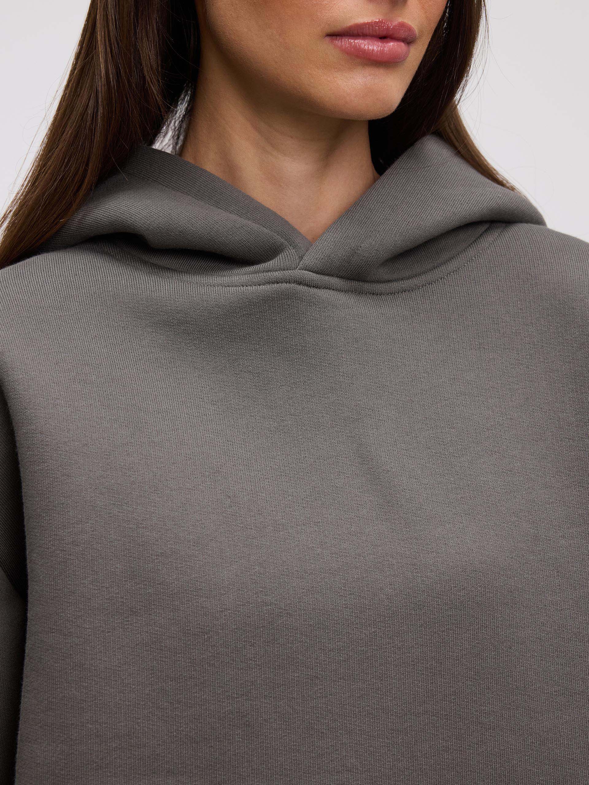 Womens Relaxed Hoodie in Grey - Image 7