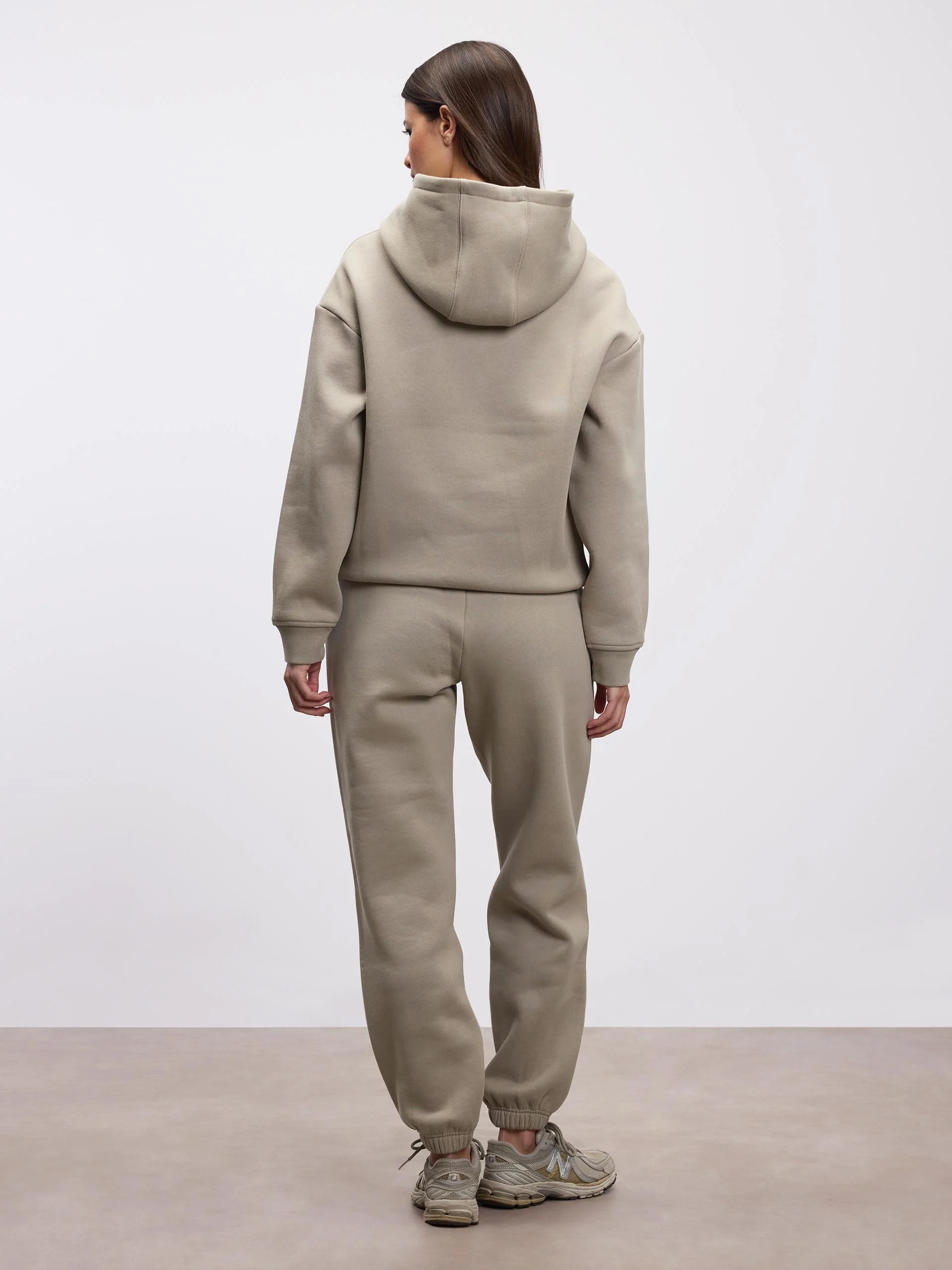Womens Relaxed Hoodie in Stone - Image 3