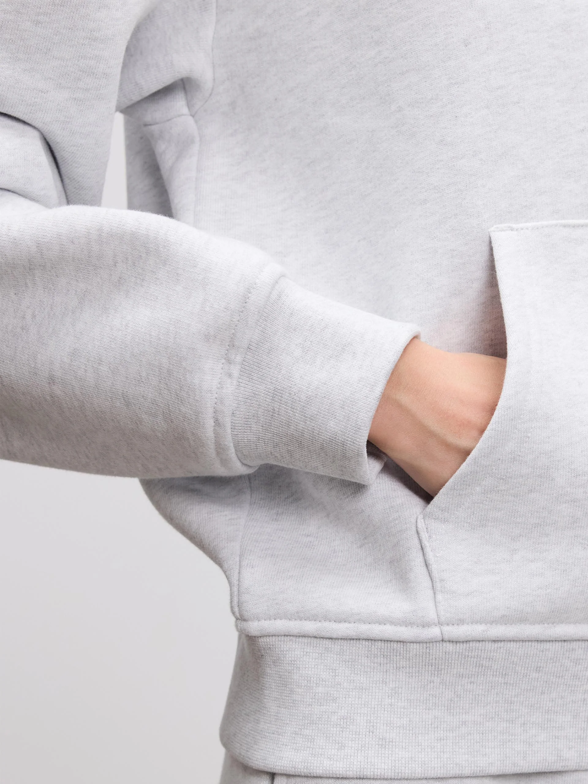 Womens Relaxed Zip Hoodie in Marl Grey - Image 8