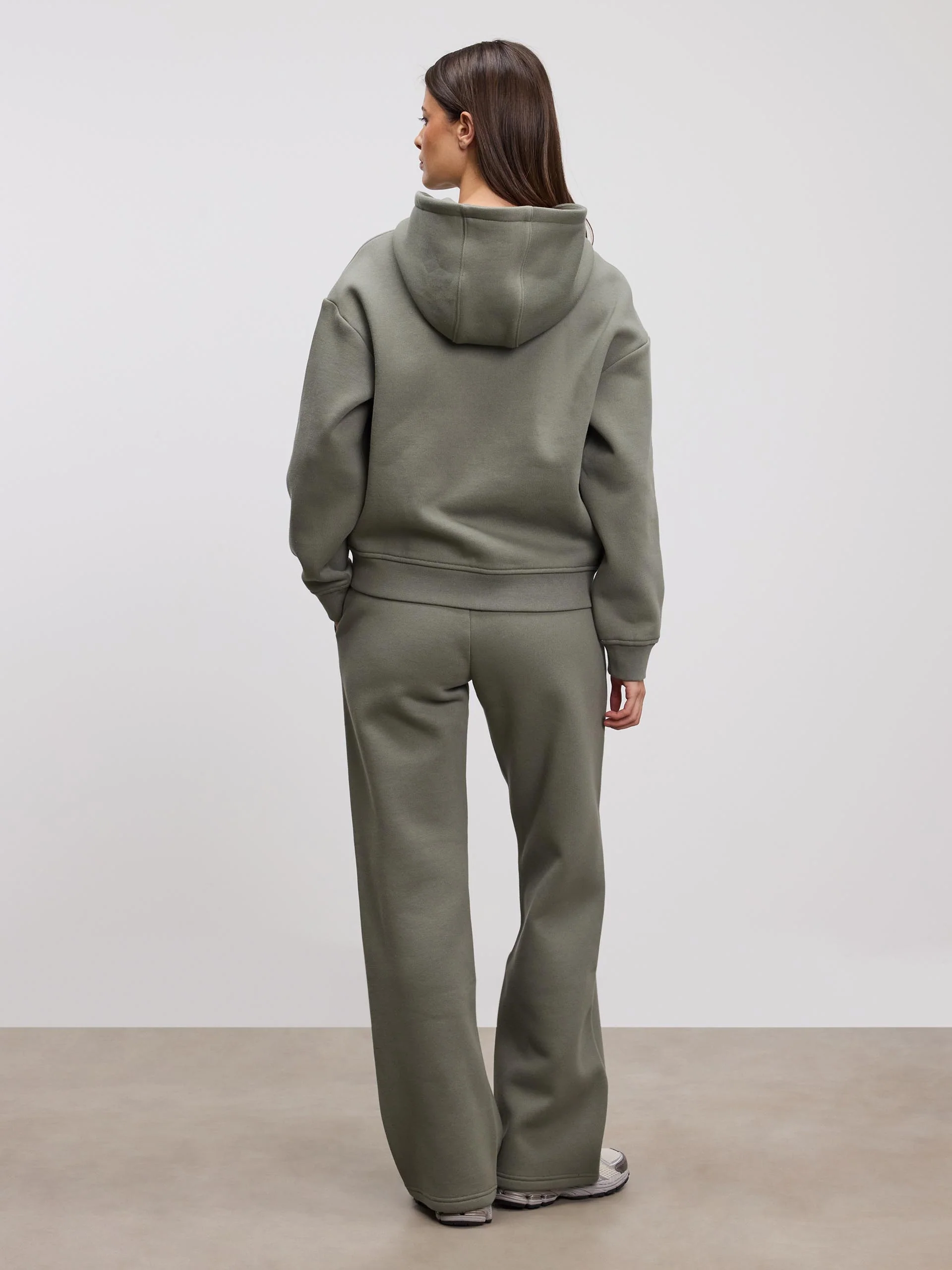 Womens Relaxed Zip Hoodie in Sage - Image 3