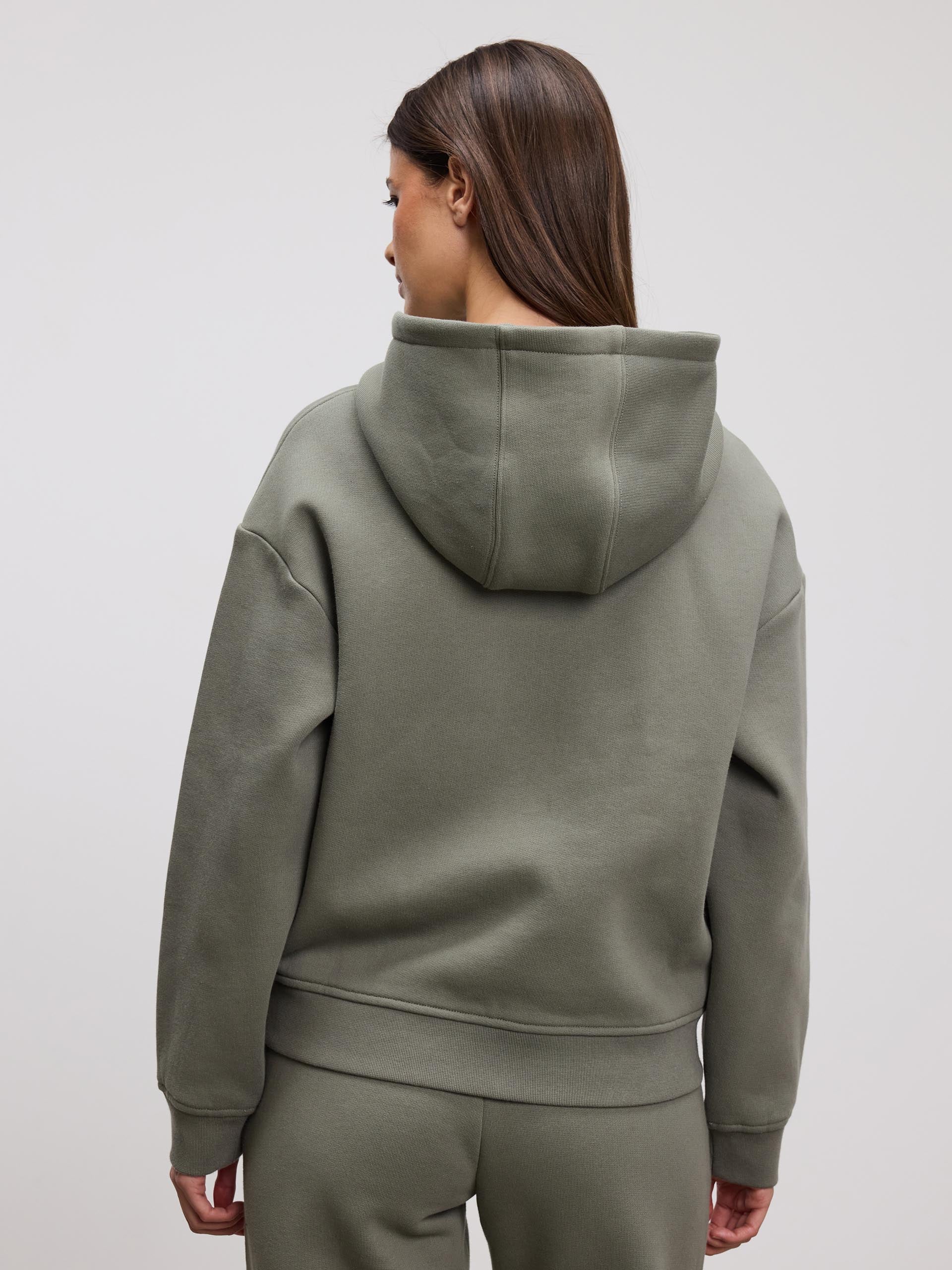 Womens Relaxed Zip Hoodie in Sage - Image 5