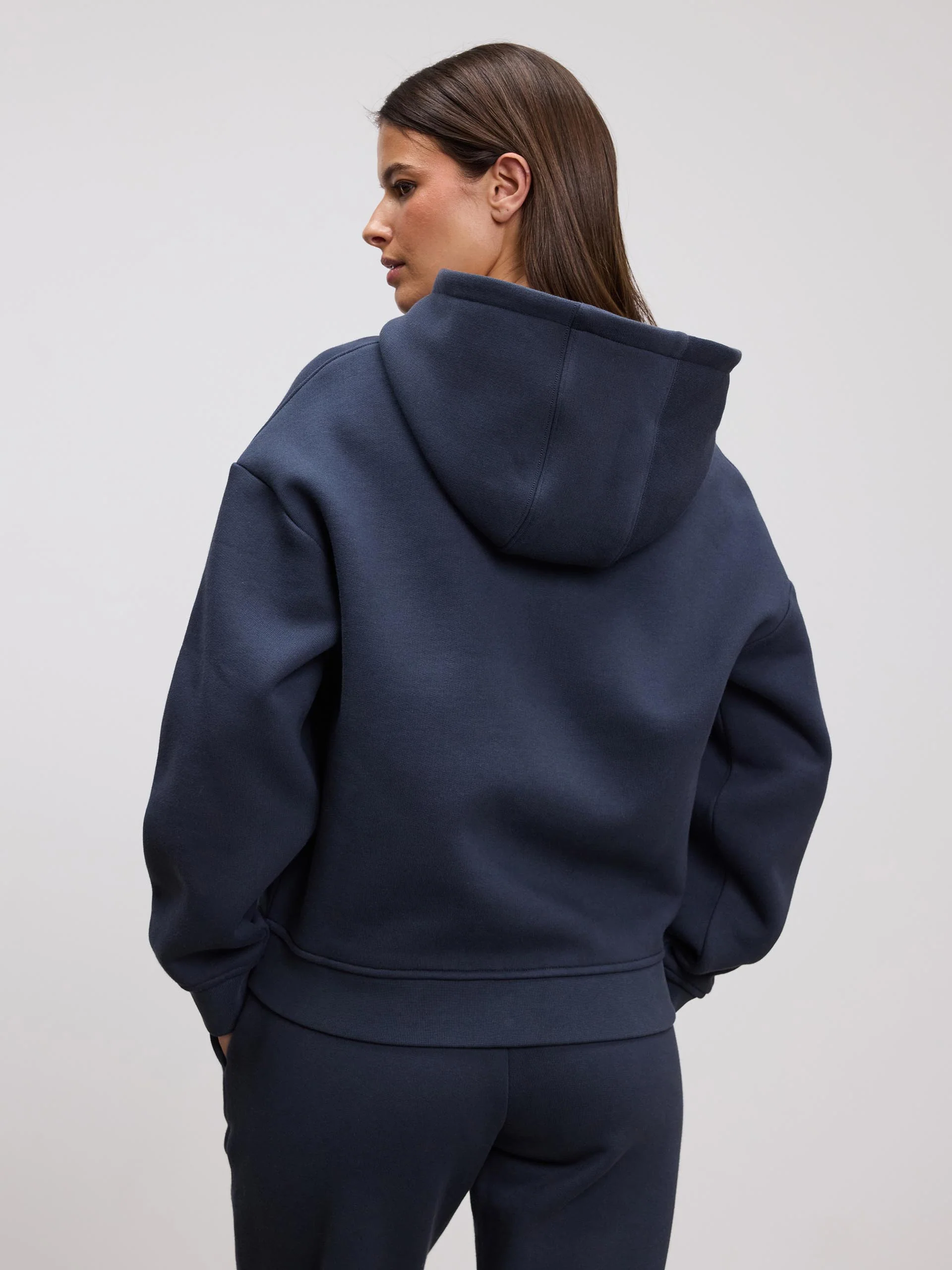 Womens Relaxed Zip Hoodie in Slate Blue - Image 6