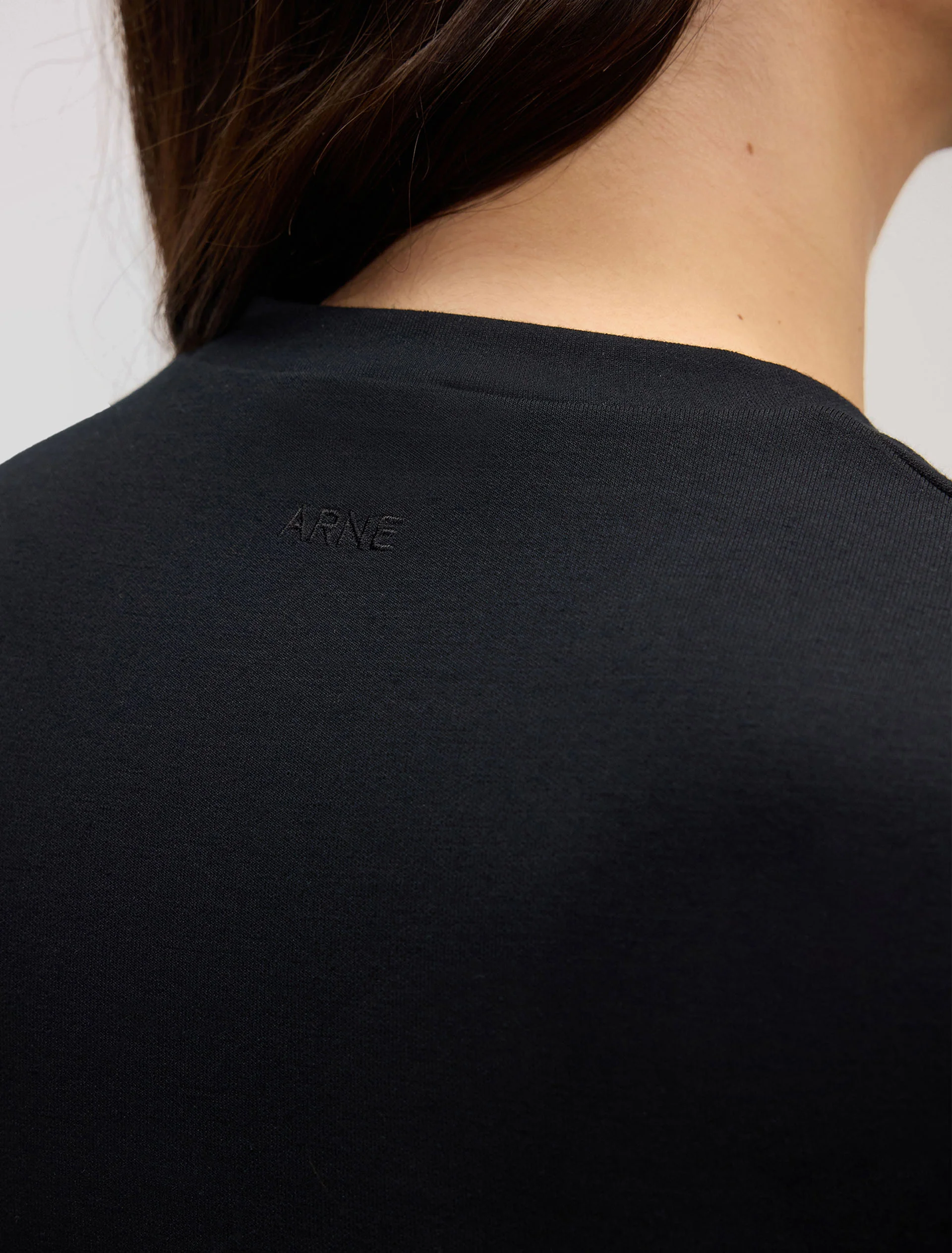Womens Soft Interlock Long Sleeve Top in Black - Image 4