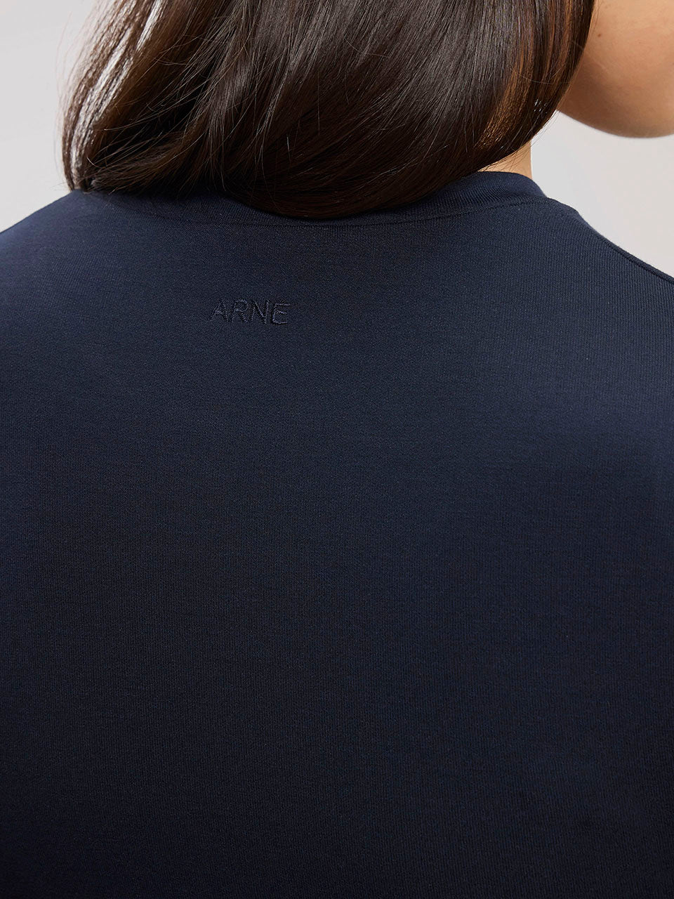 Womens Soft Interlock Long Sleeve Top in Navy - Image 5