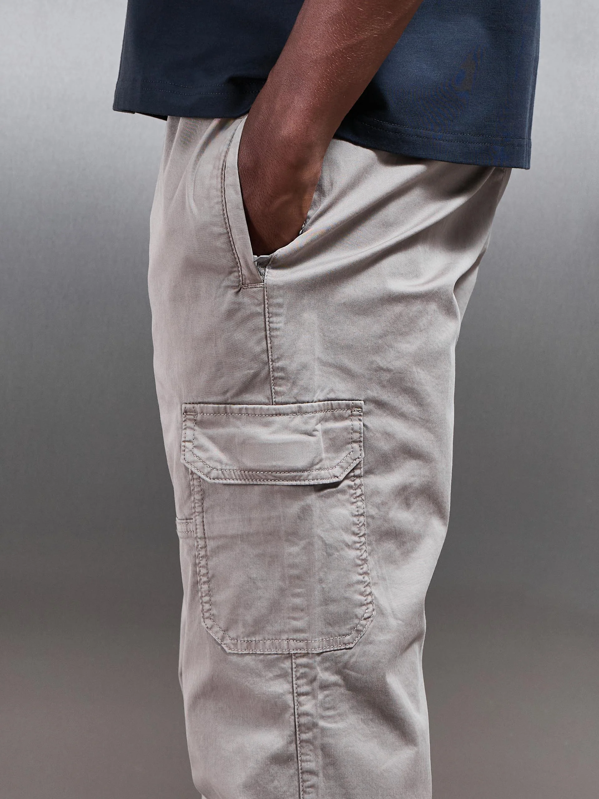 Worker Cargo Pant in Stone - Image 3