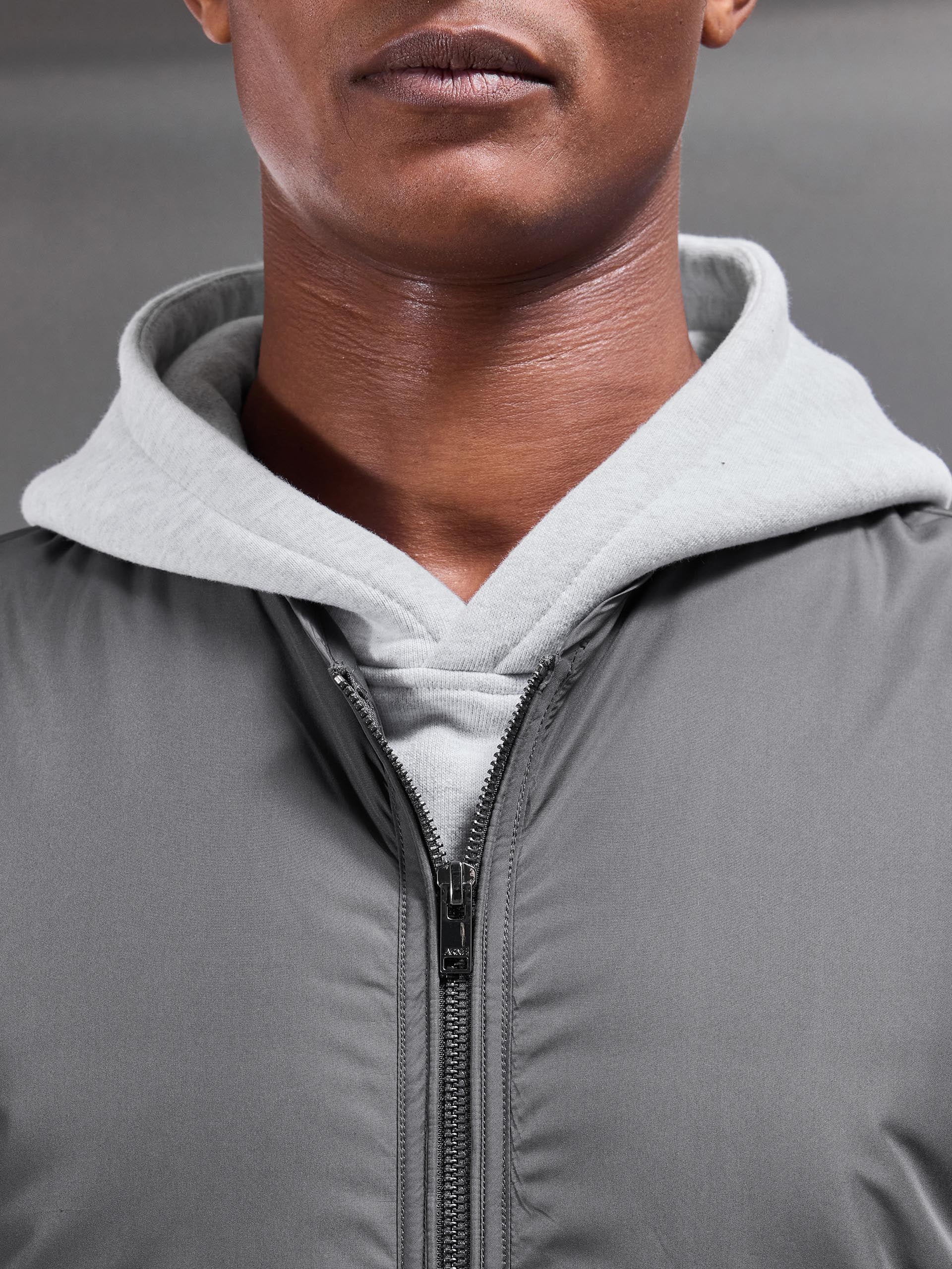 Zip Through Padded Vest in Grey - Image 5