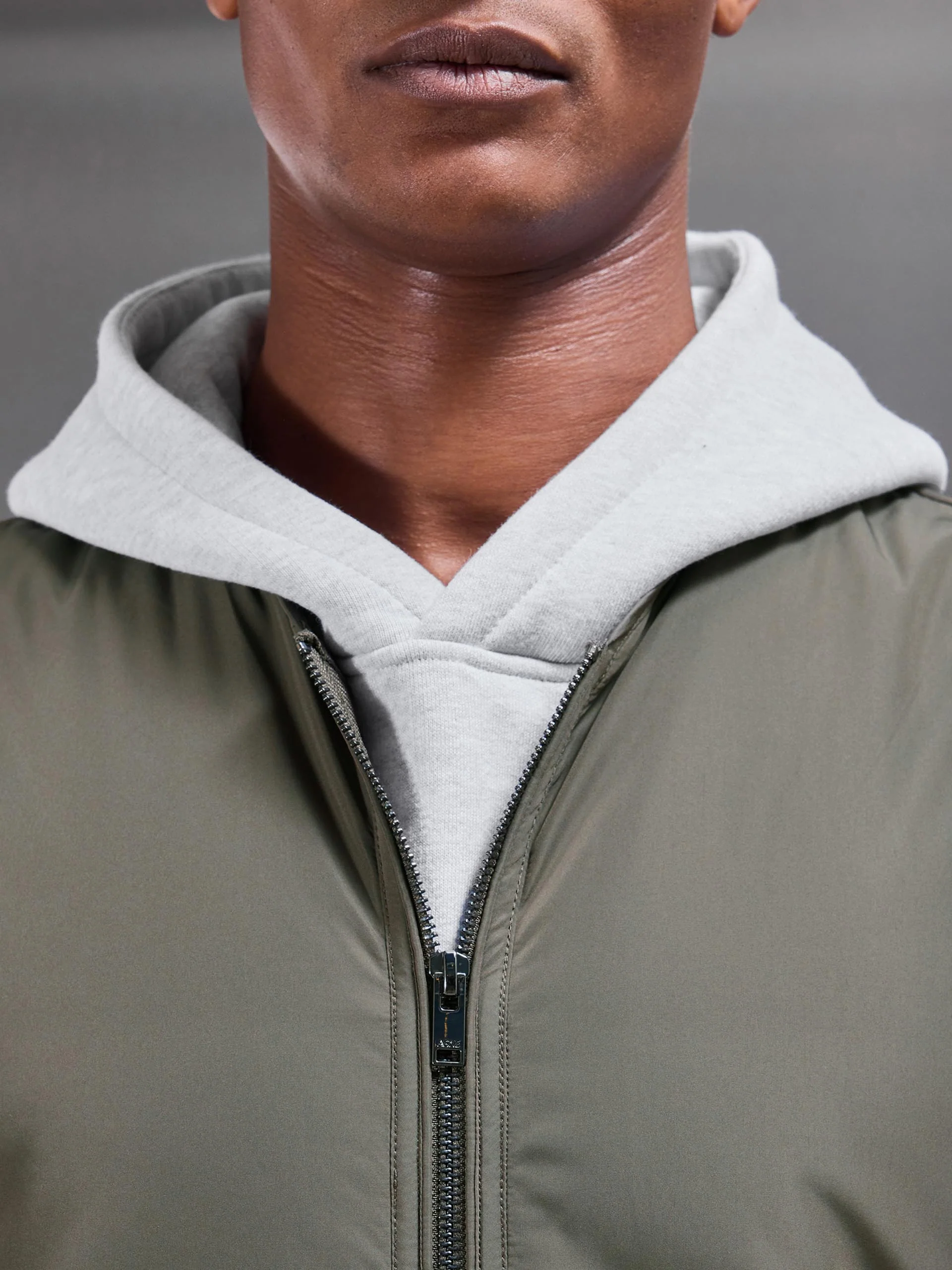 Zip Through Padded Vest in Olive - Image 6